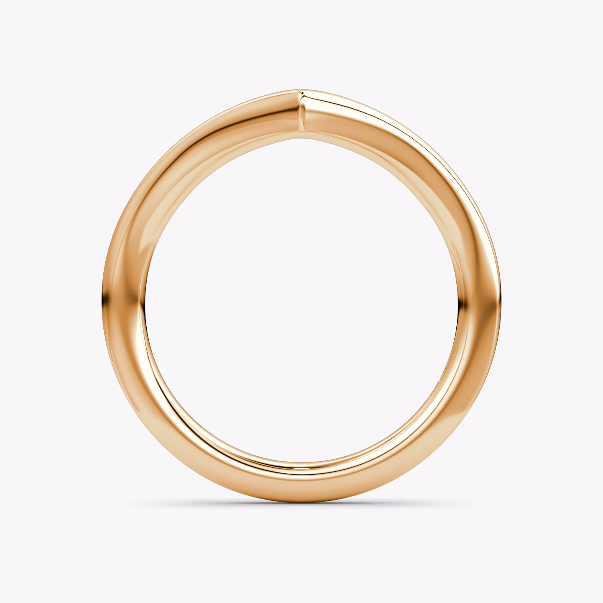 The Signature V Band | 14k | Rose Gold | bandAccent: Plain | bandVersion: original