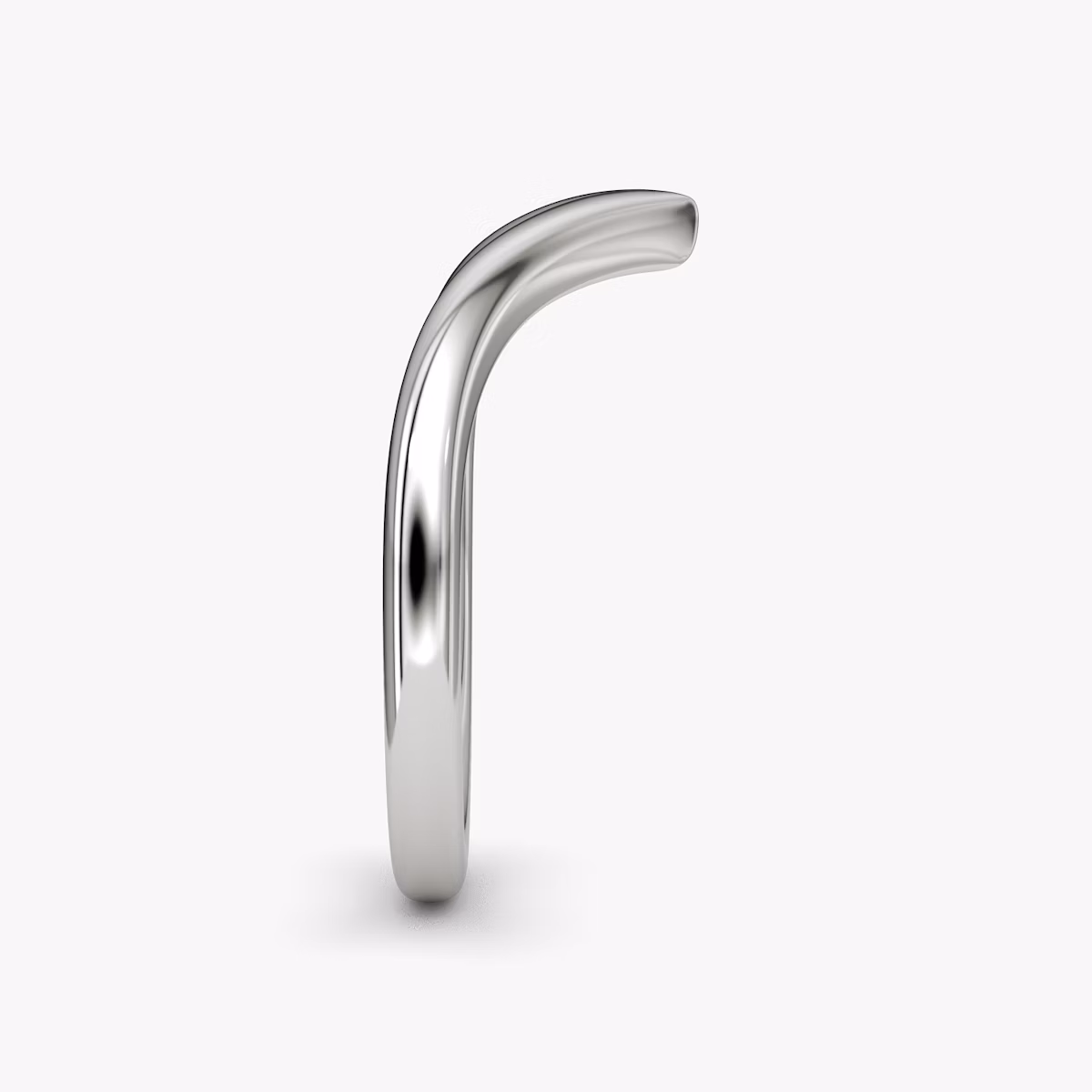 The Signature V Band | 18k | White Gold | bandAccent: Plain | bandVersion: original