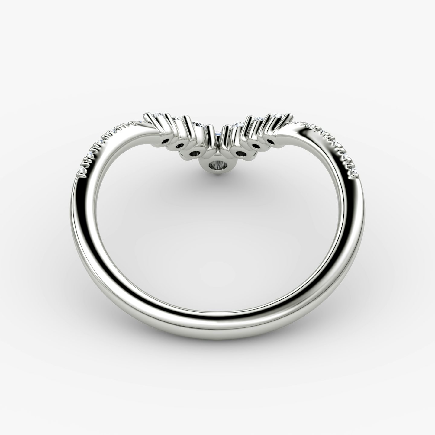 Alianza Dew Drop Crown | Brillante | Platino | bandAccent: Pavé