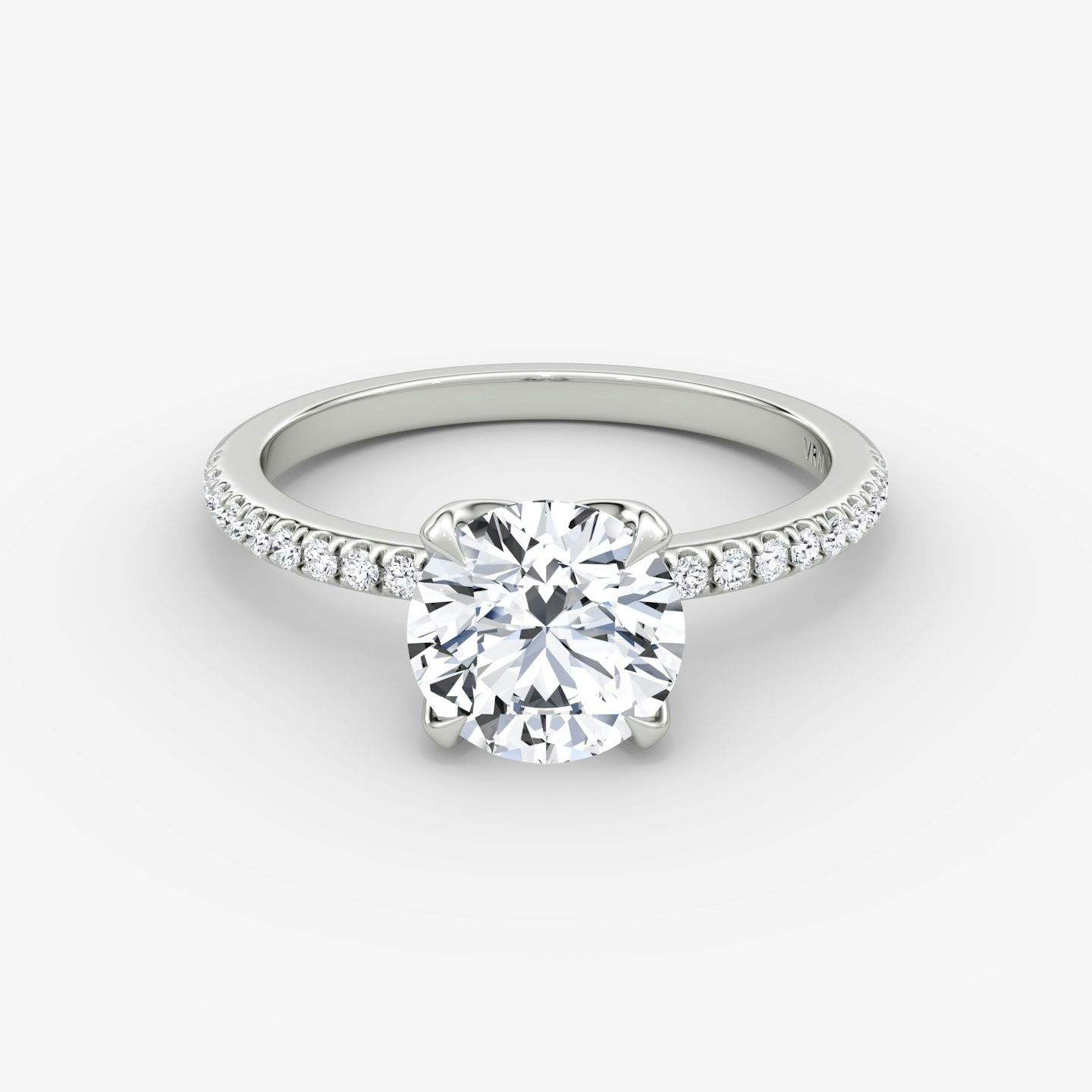 Classic Petal | Rund | Platin | bandAccent: Mit Pavé-Besatz | caratWeight: 1.5ct | diamondOrientation: vertical