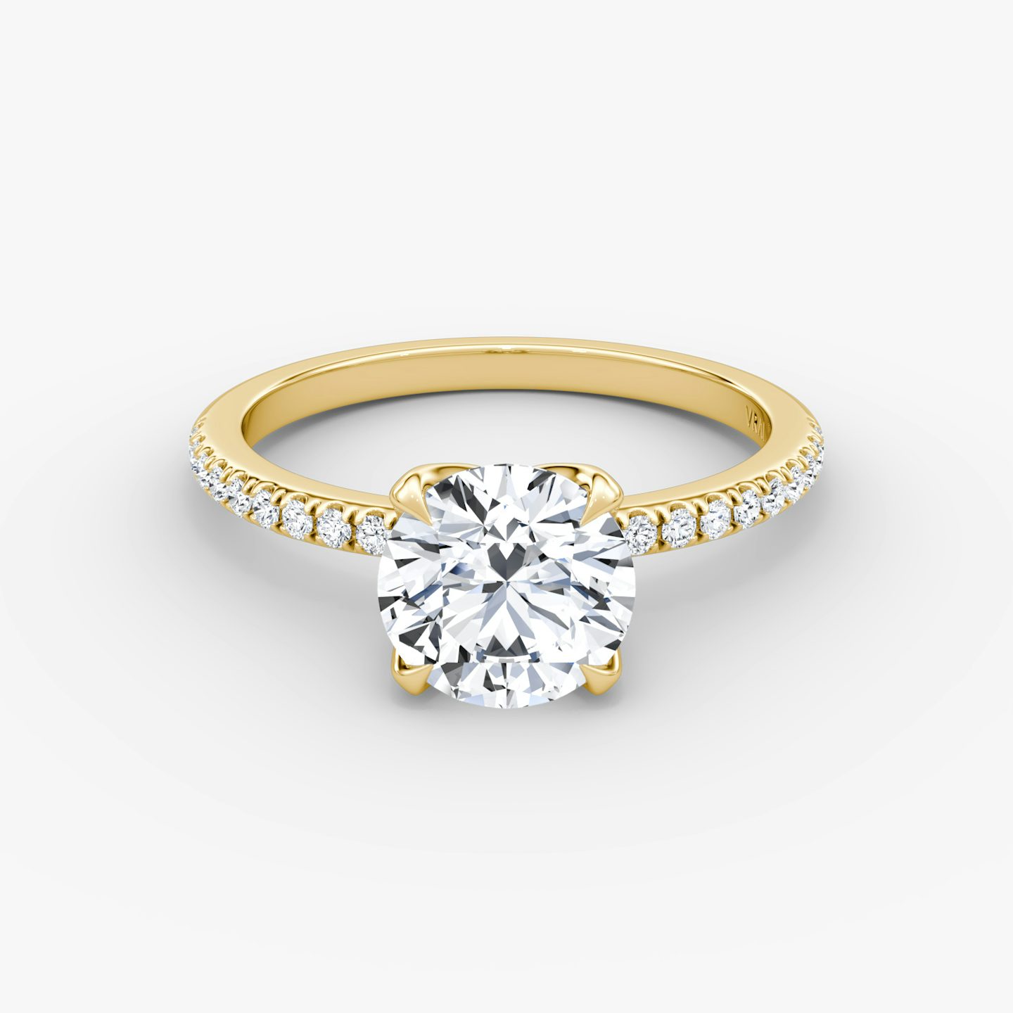 Classic Petal | Rund | 18k | Gelbgold | bandAccent: Mit Pavé-Besatz | caratWeight: 2.0ct | diamondOrientation: vertical