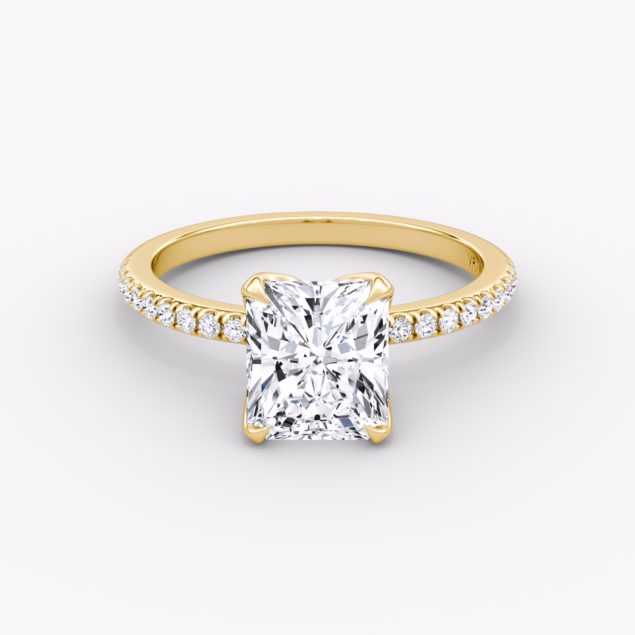 The Classic Petal | Radiant | 18k | Yellow Gold | bandAccent: Pavé | diamondOrientation: vertical | caratWeight: other