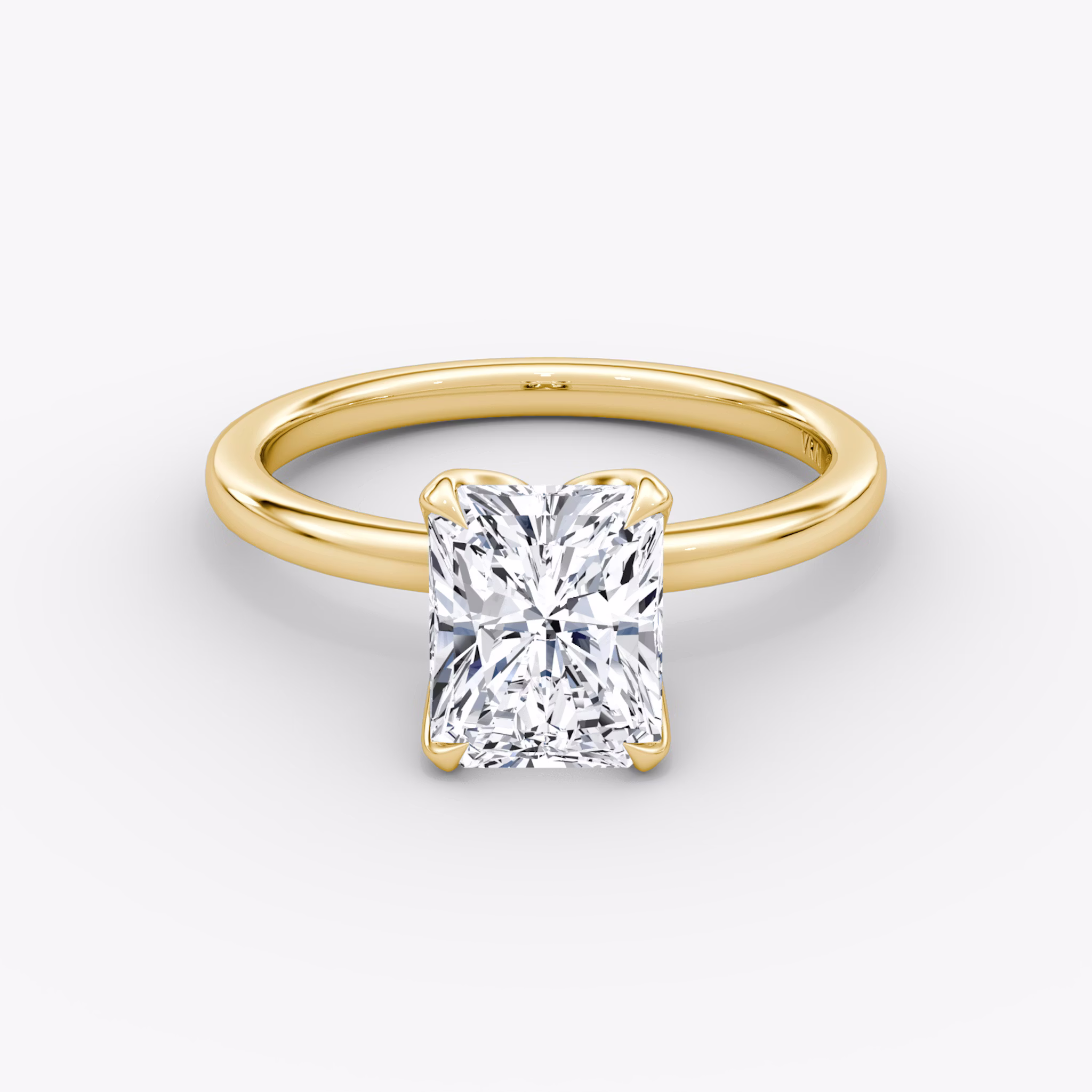 The Classic Petal | Radiant | 18k | Yellow Gold | bandAccent: Plain | diamondOrientation: vertical | caratWeight: other