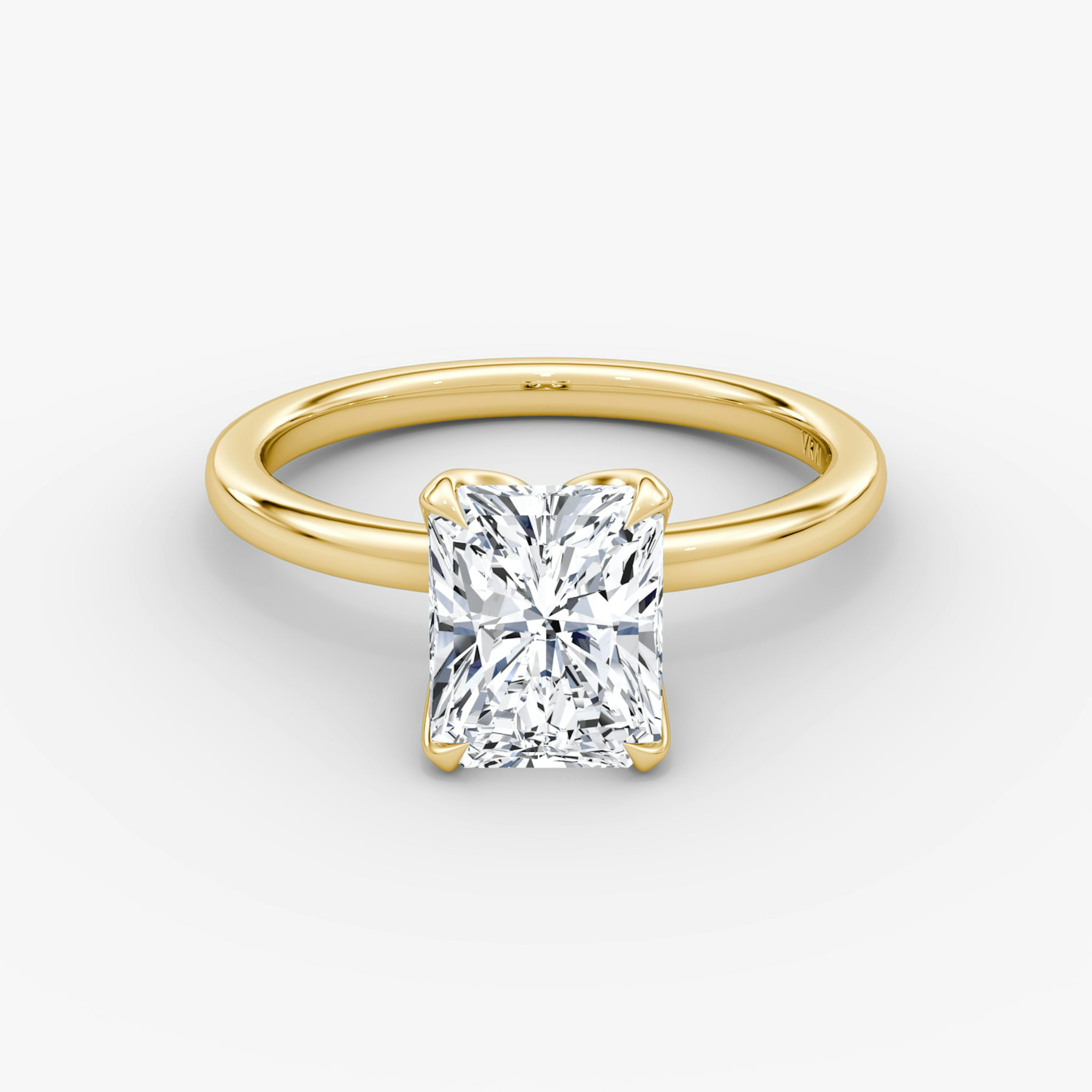 The Classic Petal | Radiant | 18k | Yellow Gold | bandAccent: Plain | diamondOrientation: vertical | caratWeight: other