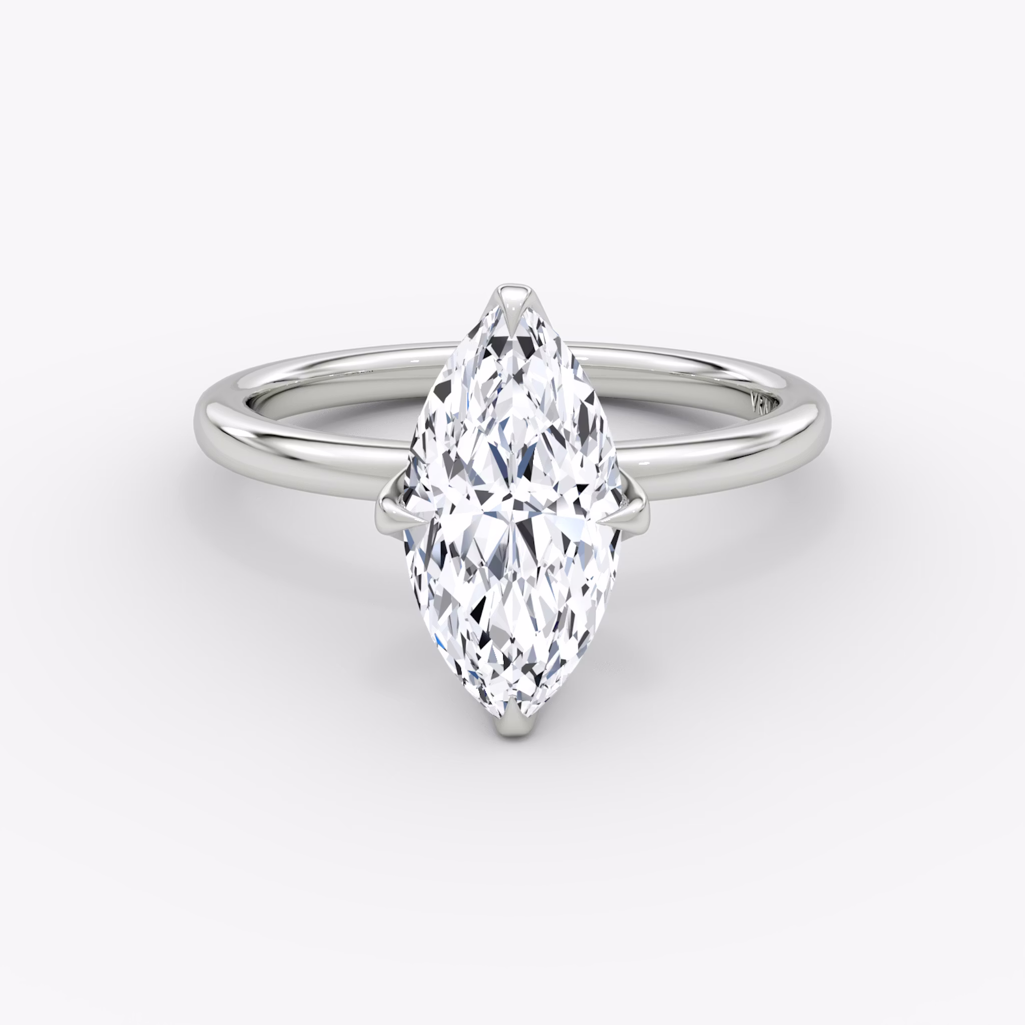 The Classic Petal | Marquise | Platinum | bandAccent: Plain | diamondOrientation: vertical | caratWeight: other