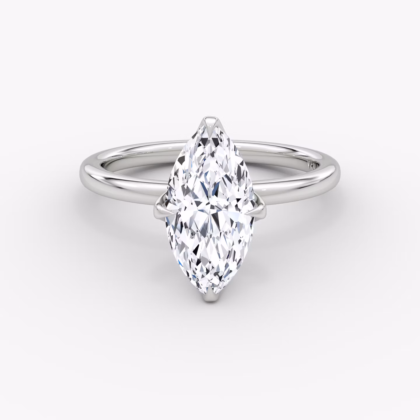 Classic Petal | Marquise | 18k | Weißgold | bandAccent: Ohne Pavé-Besatz | diamondOrientation: vertical | caratWeight: other