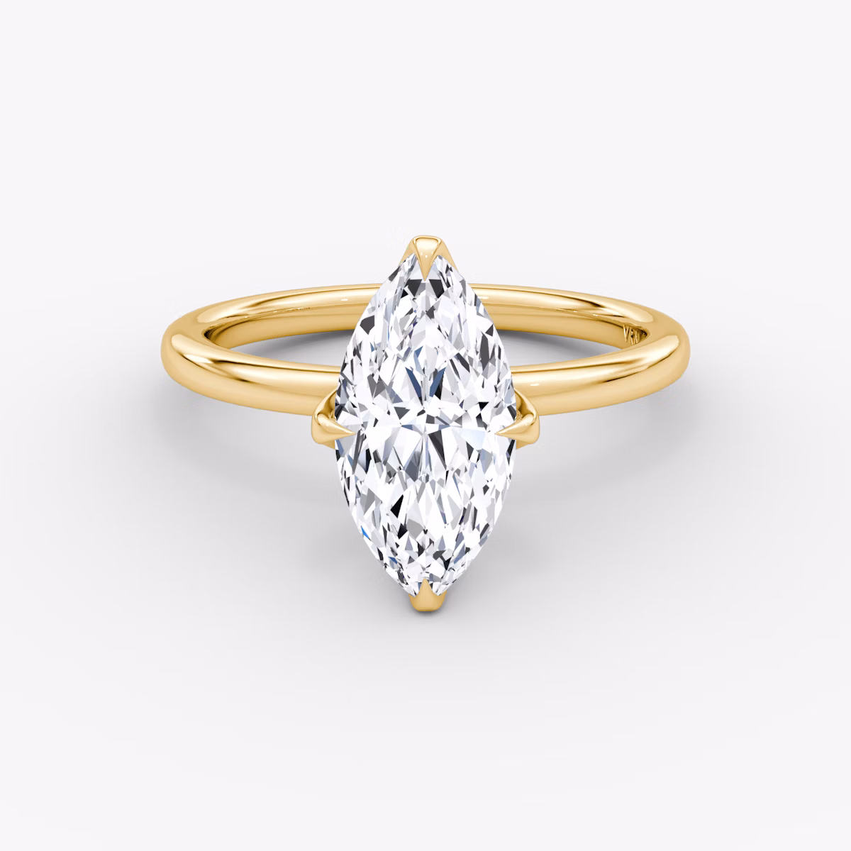 The Classic Petal | Marquise | 18k | Yellow Gold | bandAccent: Plain | diamondOrientation: vertical | caratWeight: other