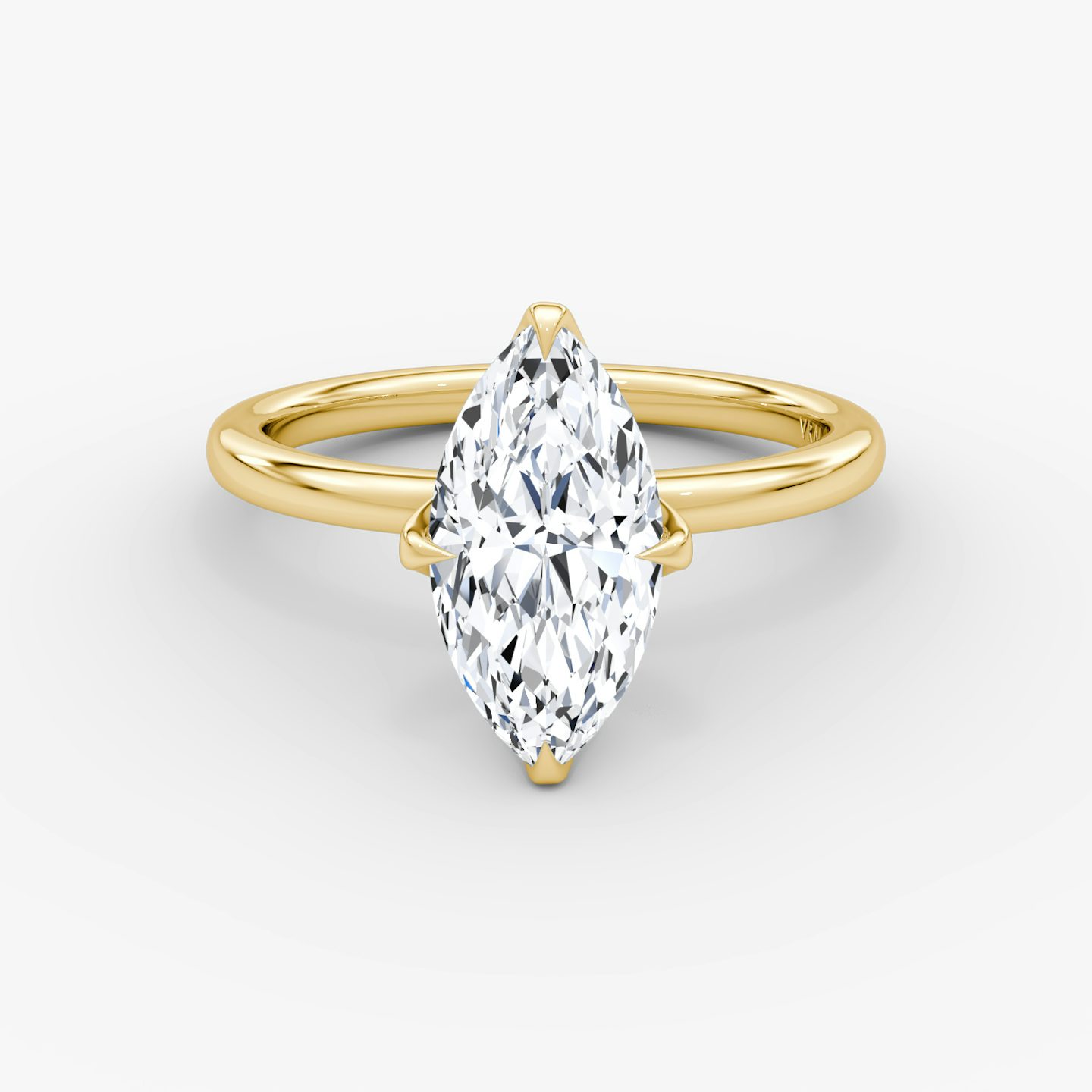 The Classic Petal | Marquise | 18k | Yellow Gold | bandAccent: Plain | diamondOrientation: vertical | caratWeight: other