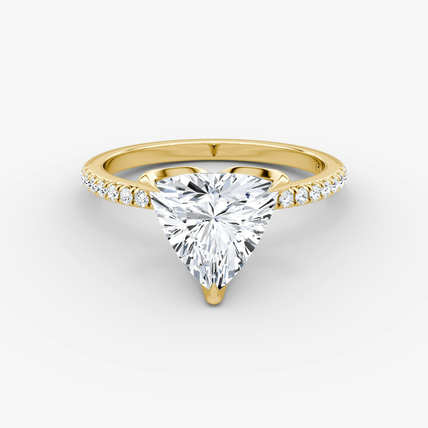 Classic Petal | Trillant | 18k | Gelbgold | bandAccent: Mit Pavé-Besatz | diamondOrientation: vertical | caratWeight: other