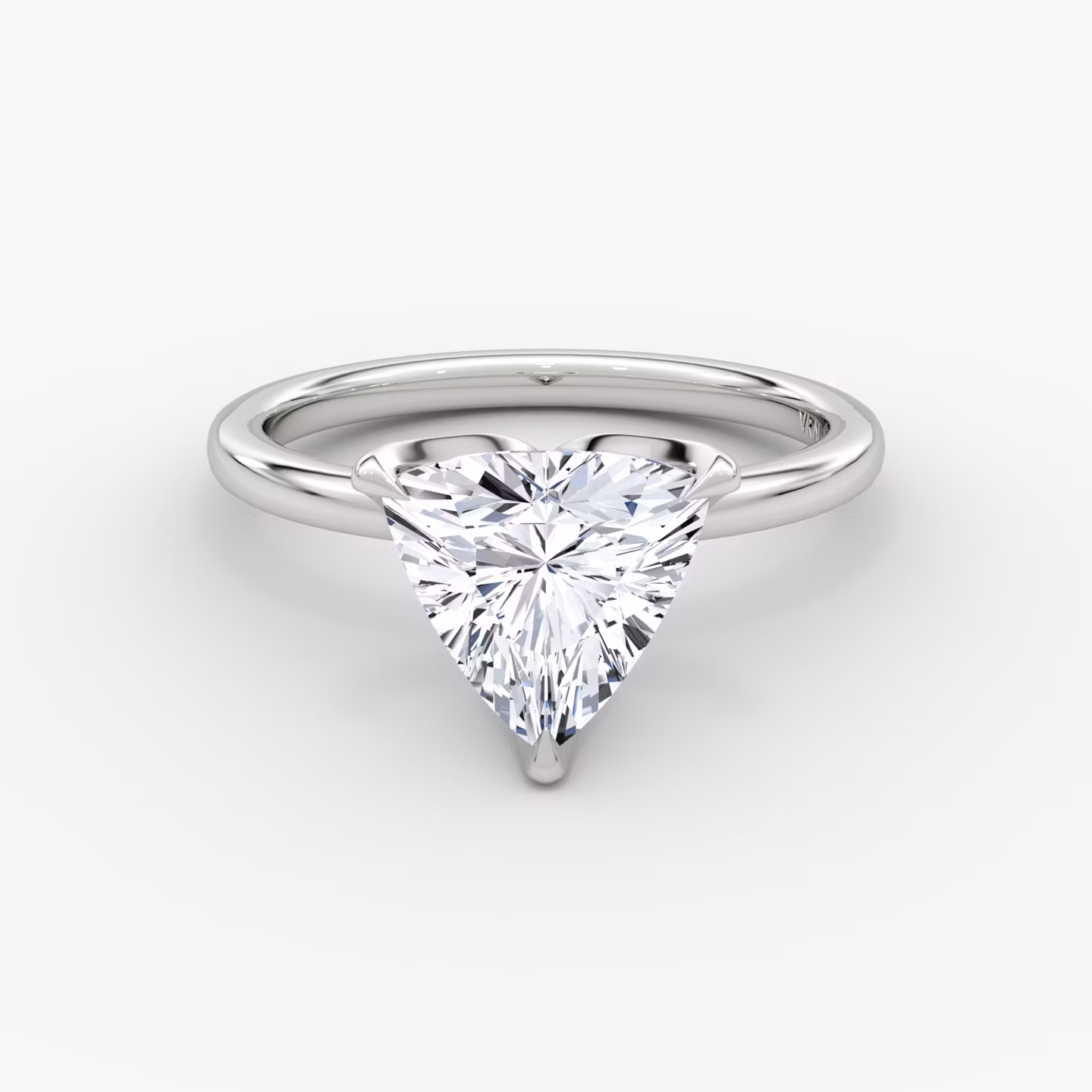 The Classic Petal | Trillion | Platinum | bandAccent: Plain | diamondOrientation: vertical | caratWeight: other