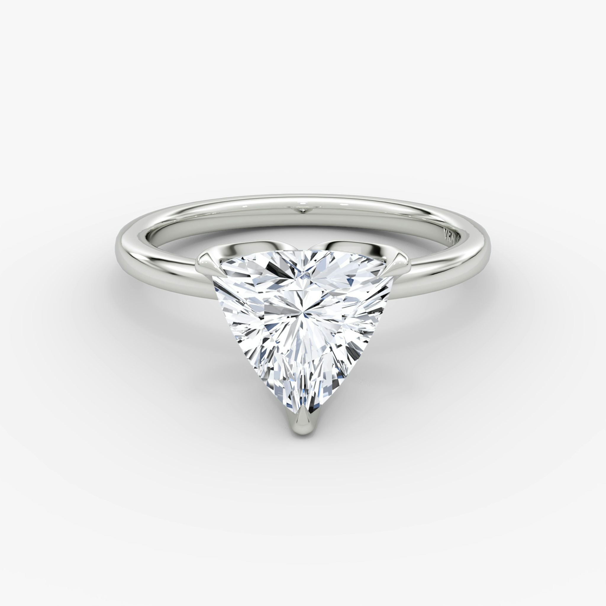 The Classic Petal | Trillion | Platinum | bandAccent: Plain | diamondOrientation: vertical | caratWeight: other