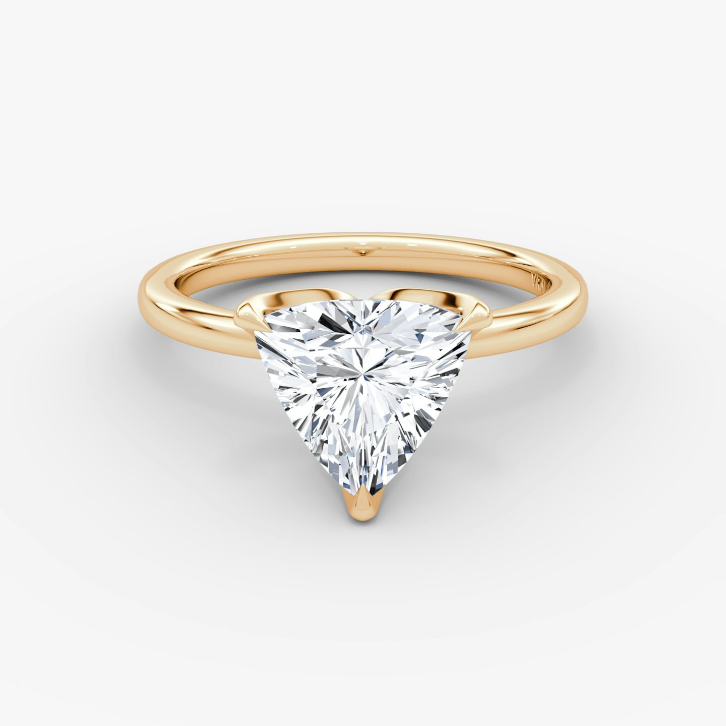 The Classic Petal | Trillion | 14k | Rose Gold | bandAccent: Plain | diamondOrientation: vertical | caratWeight: other