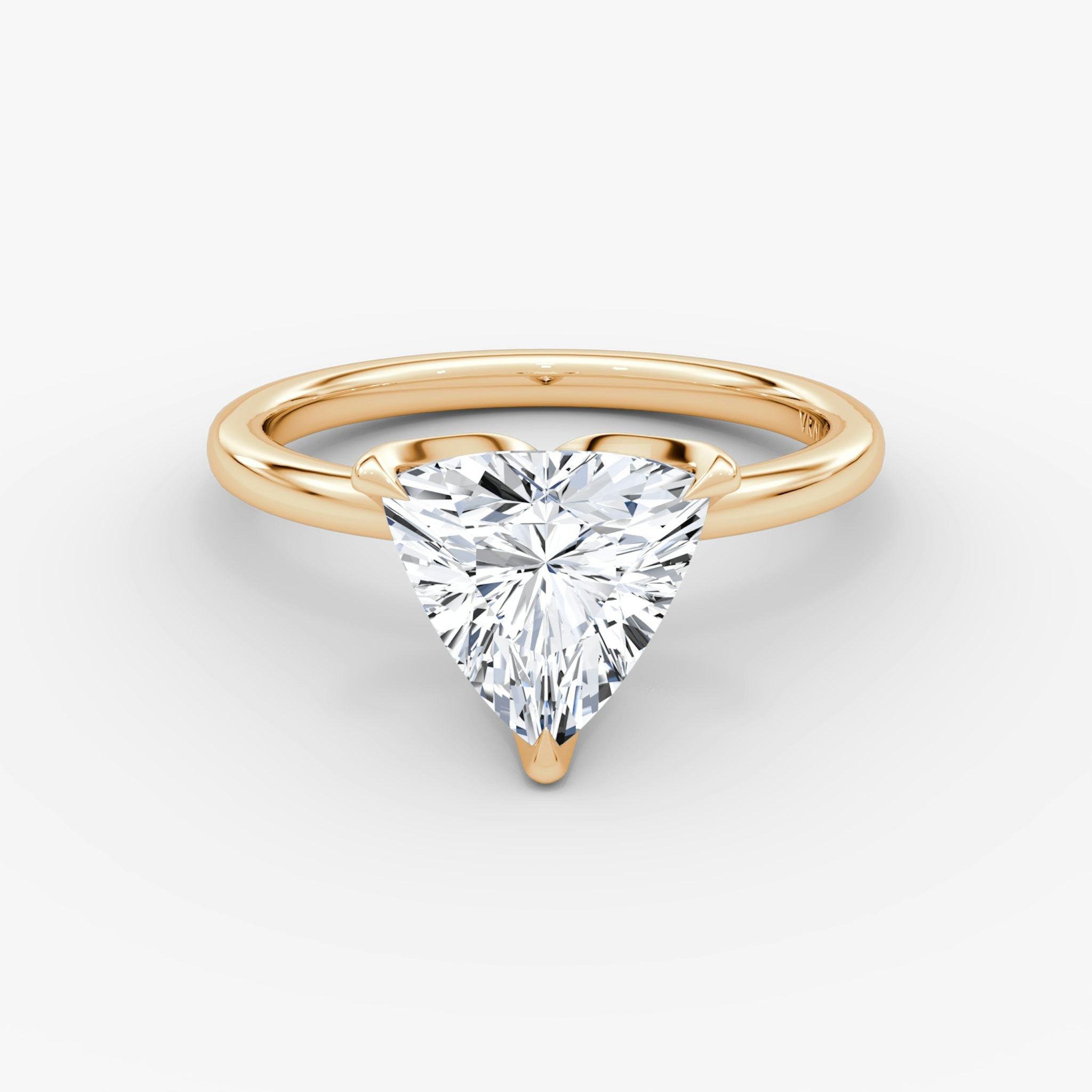 The Classic Petal | Trillion | 14k | Rose Gold | bandAccent: Plain | diamondOrientation: vertical | caratWeight: other
