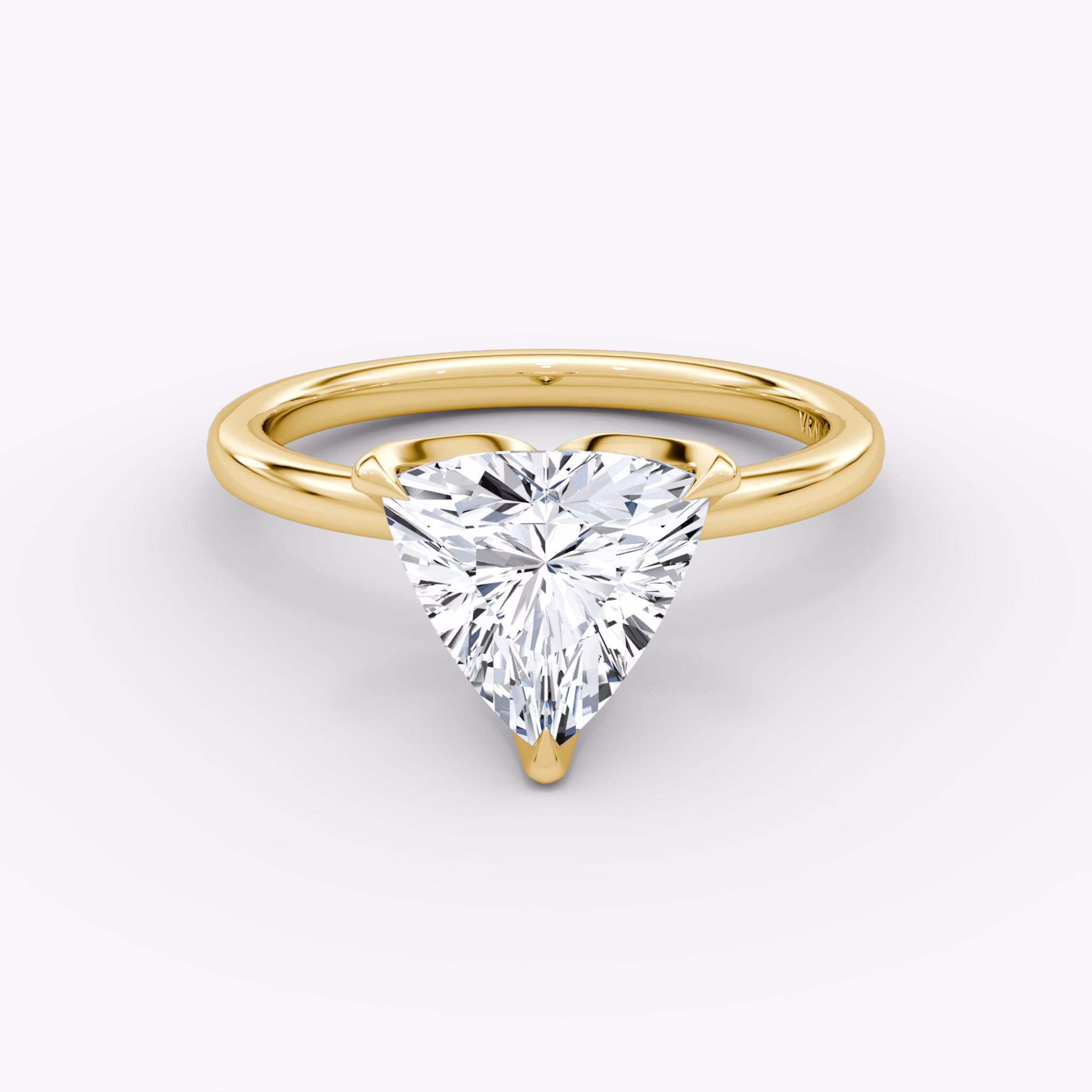 The Classic Petal | Trillion | 18k | Yellow Gold | bandAccent: Plain | diamondOrientation: vertical | caratWeight: other