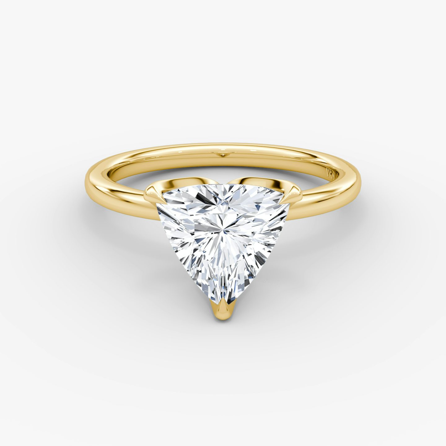 The Classic Petal | Trillion | 18k | Yellow Gold | bandAccent: Plain | diamondOrientation: vertical | caratWeight: other