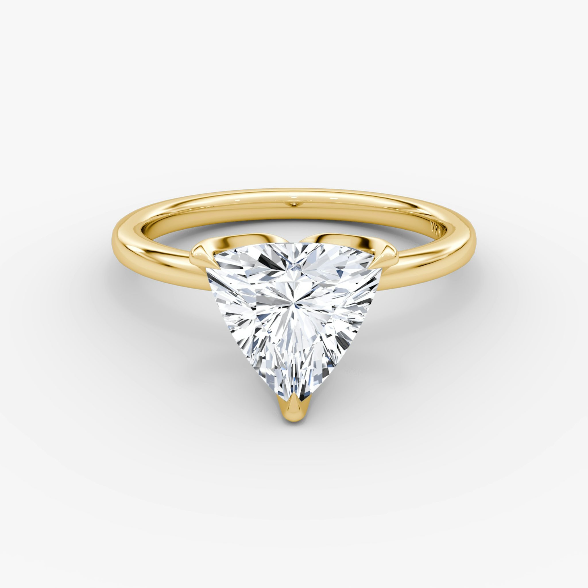 The Classic Petal | Trillion | 18k | Yellow Gold | bandAccent: Plain | diamondOrientation: vertical | caratWeight: other