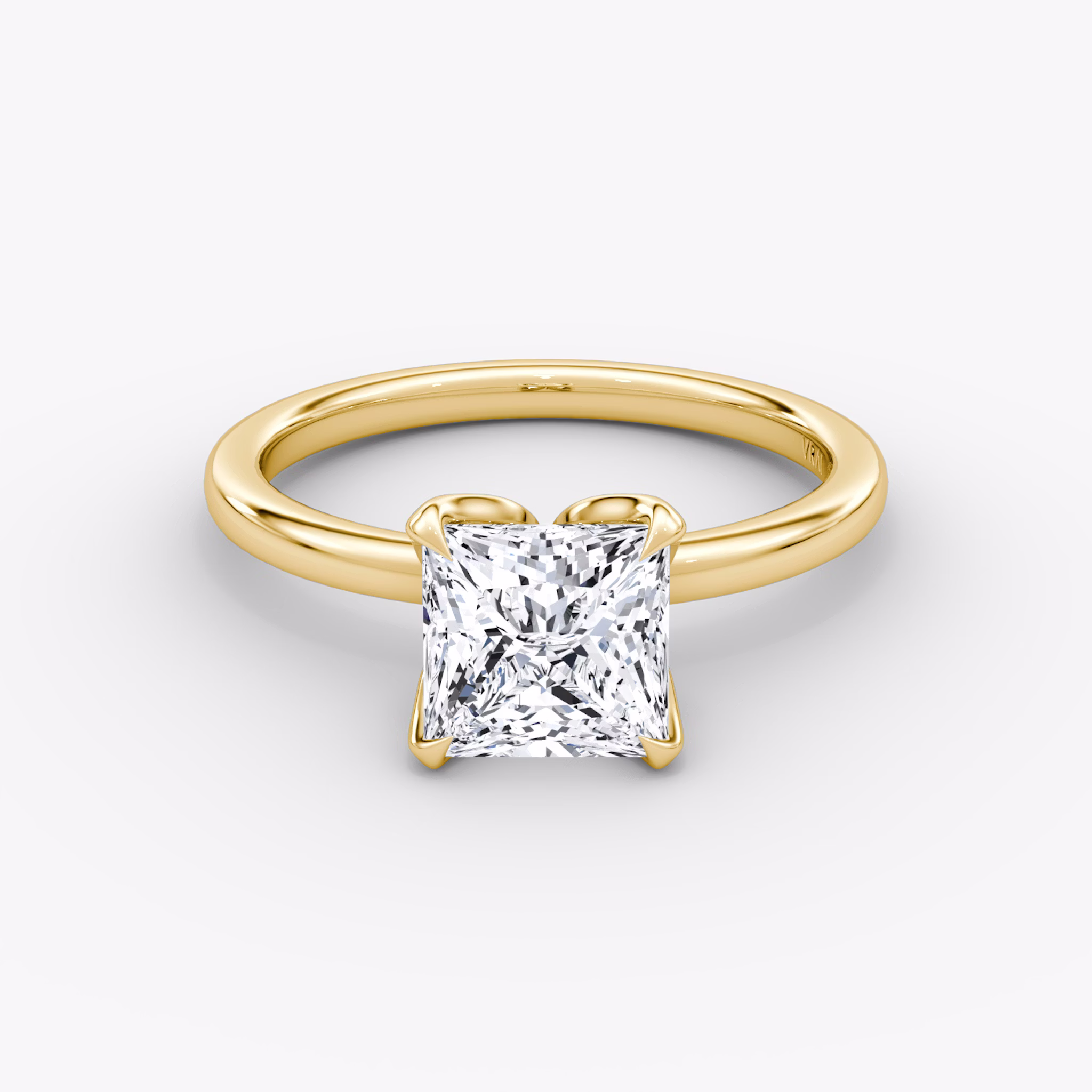 The Classic Petal | Princess | 18k | Yellow Gold | bandAccent: Plain | diamondOrientation: vertical | caratWeight: other