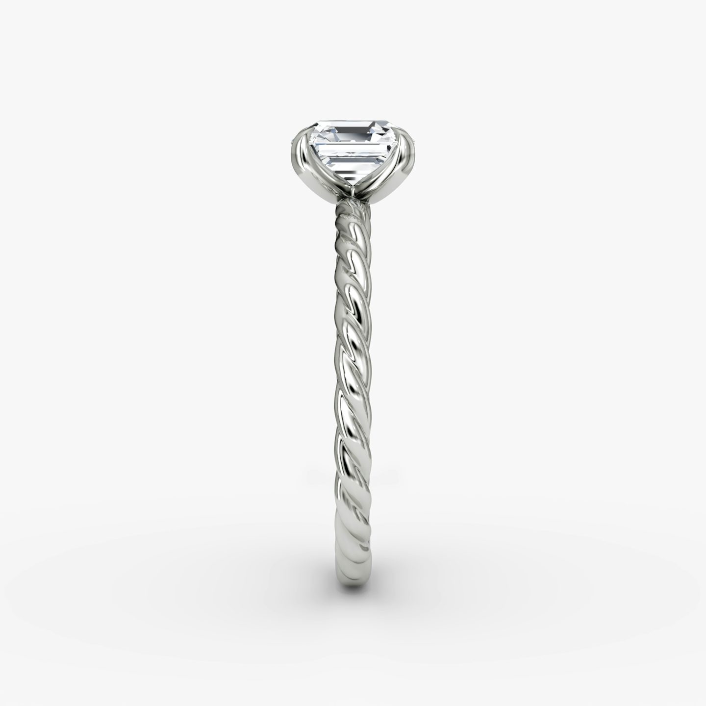 Classic Rope | Asscher | 18k | Weißgold | bandAccent: Ohne Pavé-Besatz | diamondOrientation: vertical | caratWeight: other