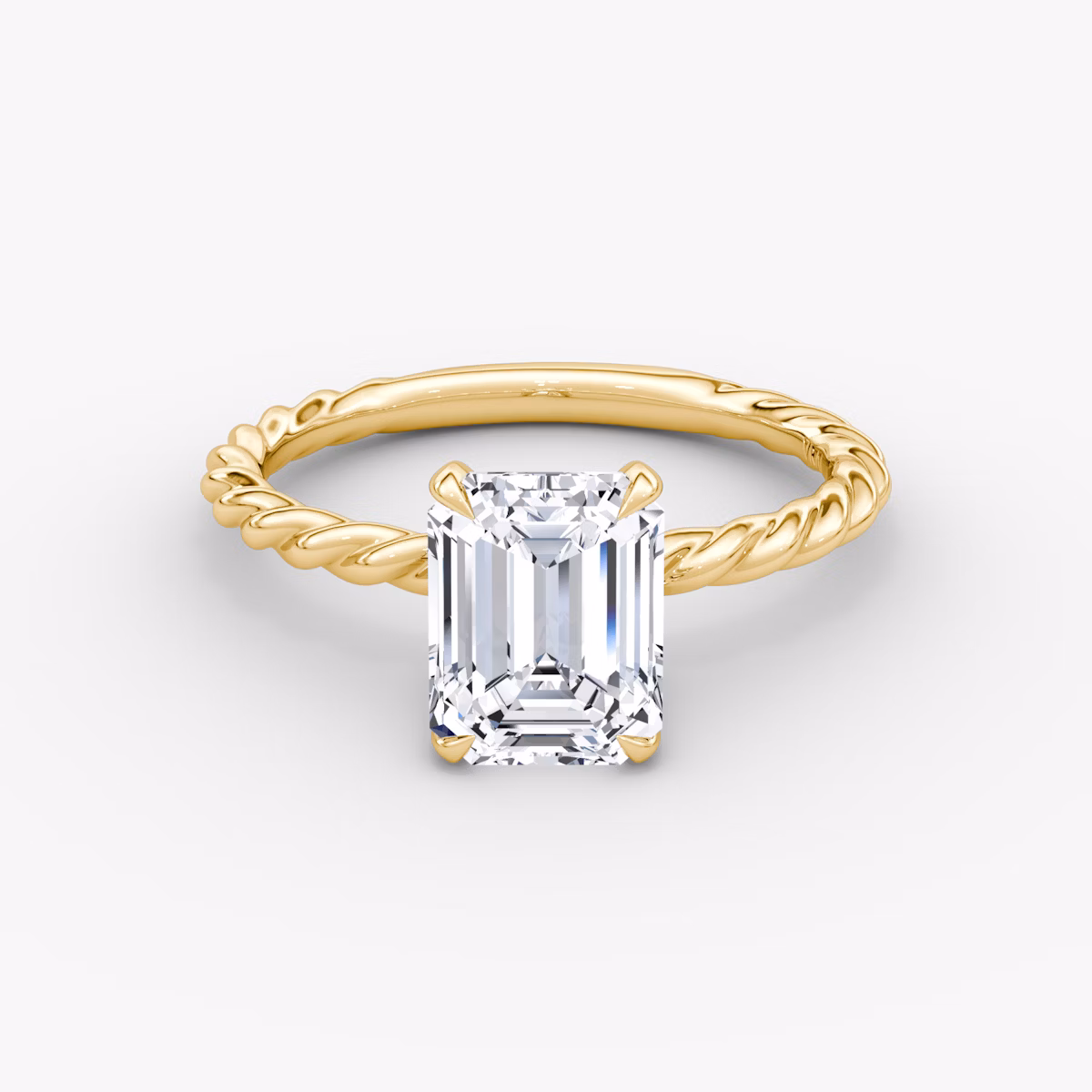 The Classic Rope | Emerald | 18k | Yellow Gold | bandAccent: Plain | diamondOrientation: vertical | caratWeight: other