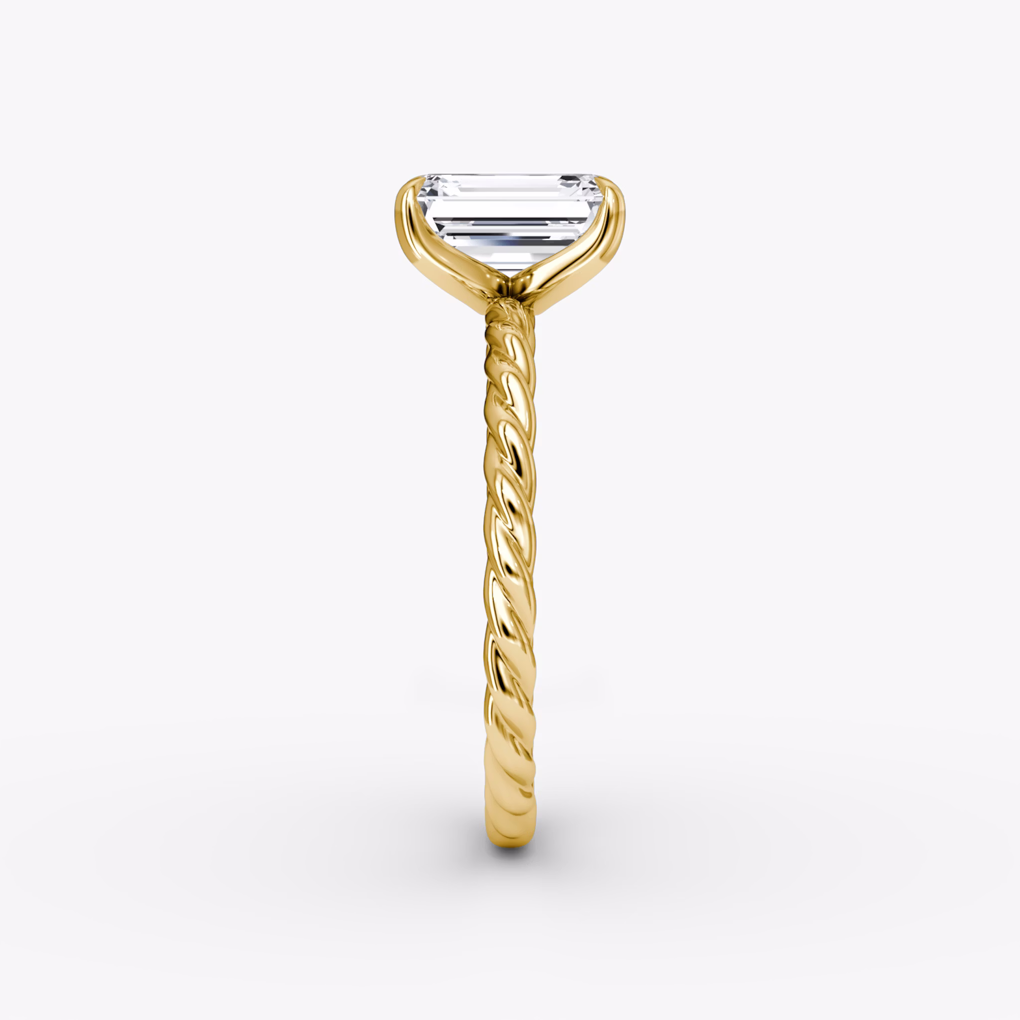 The Classic Rope | Emerald | 18k | Yellow Gold | bandAccent: Plain | diamondOrientation: vertical | caratWeight: other