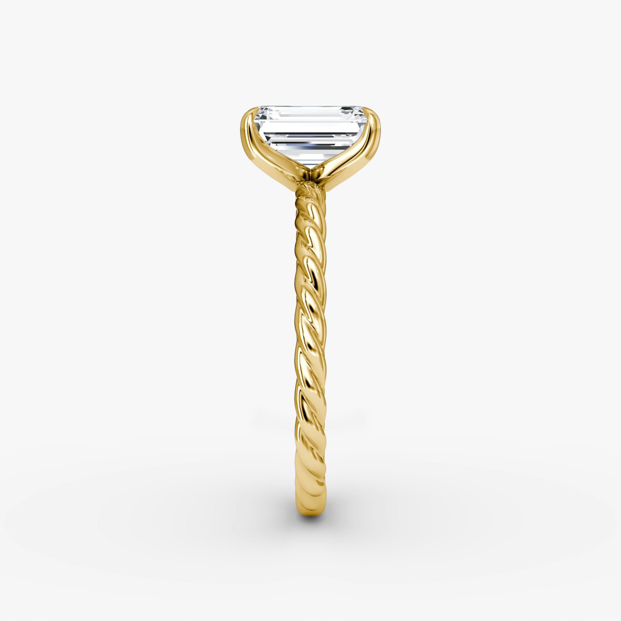 The Classic Rope | Emerald | 18k | Yellow Gold | bandAccent: Plain | diamondOrientation: vertical | caratWeight: other