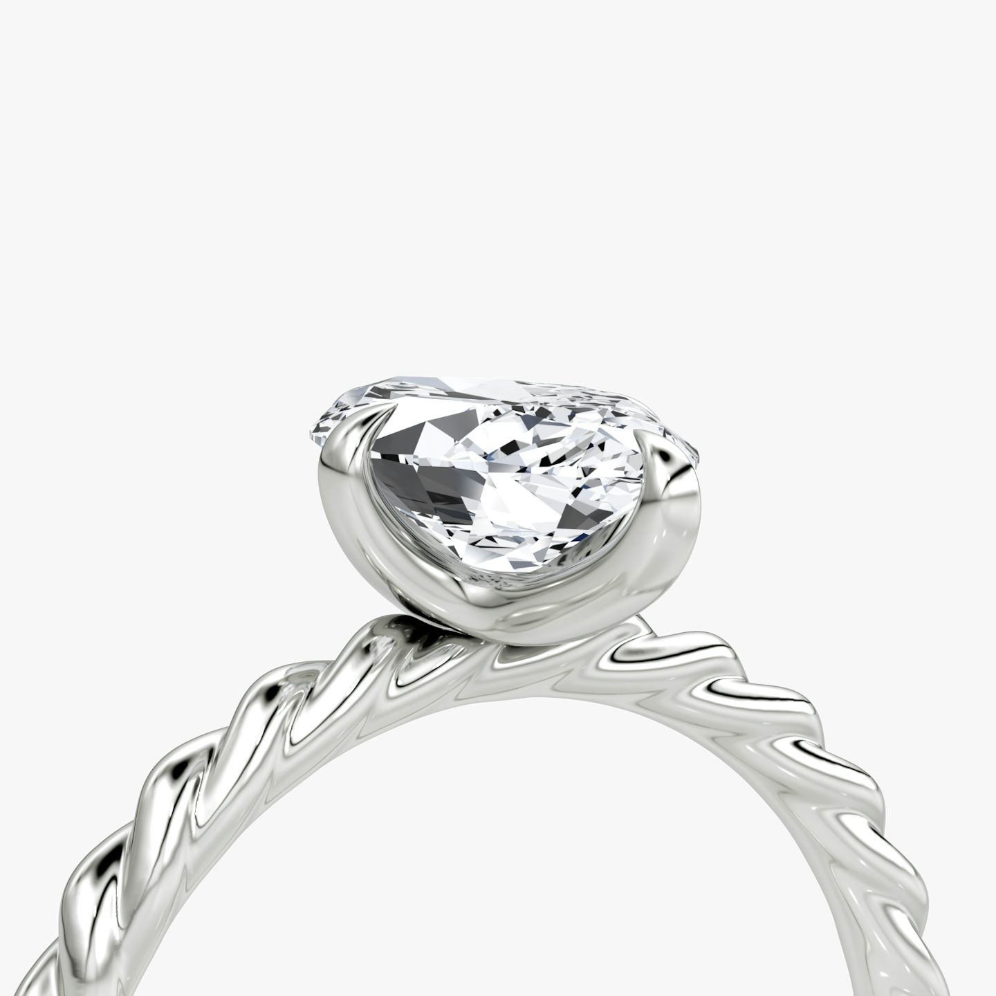 Anillo de compromiso Classic Rope | Marquise | Platino | bandAccent: Simple | diamondOrientation: vertical | caratWeight: other