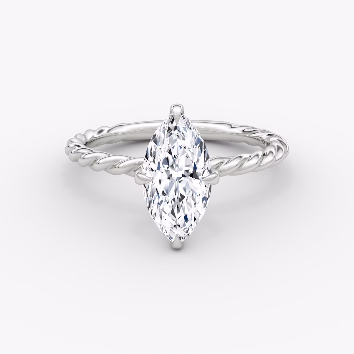 The Classic Rope | Marquise | Platinum | bandAccent: Plain | diamondOrientation: vertical | caratWeight: other