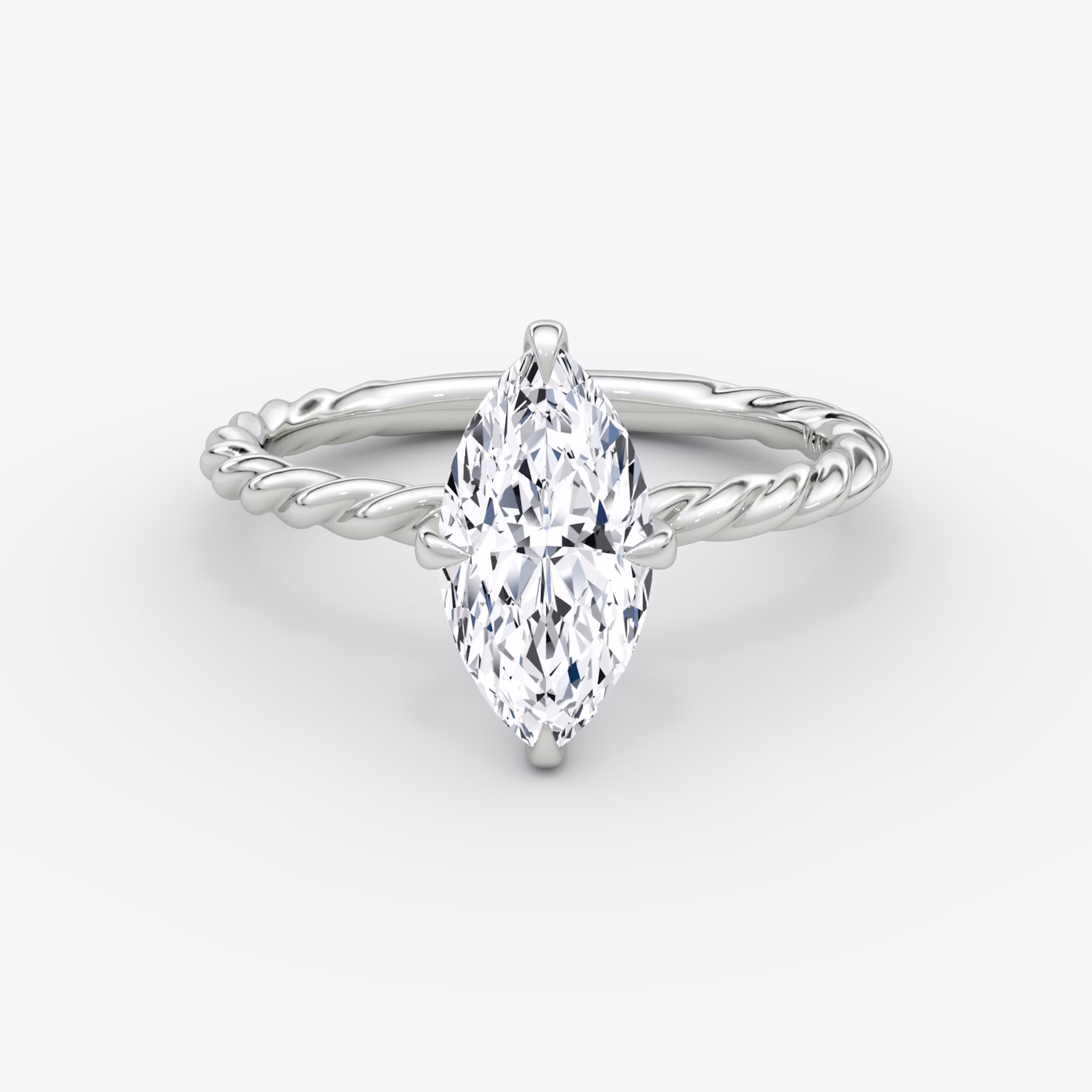 The Classic Rope | Marquise | Platinum | bandAccent: Plain | diamondOrientation: vertical | caratWeight: other