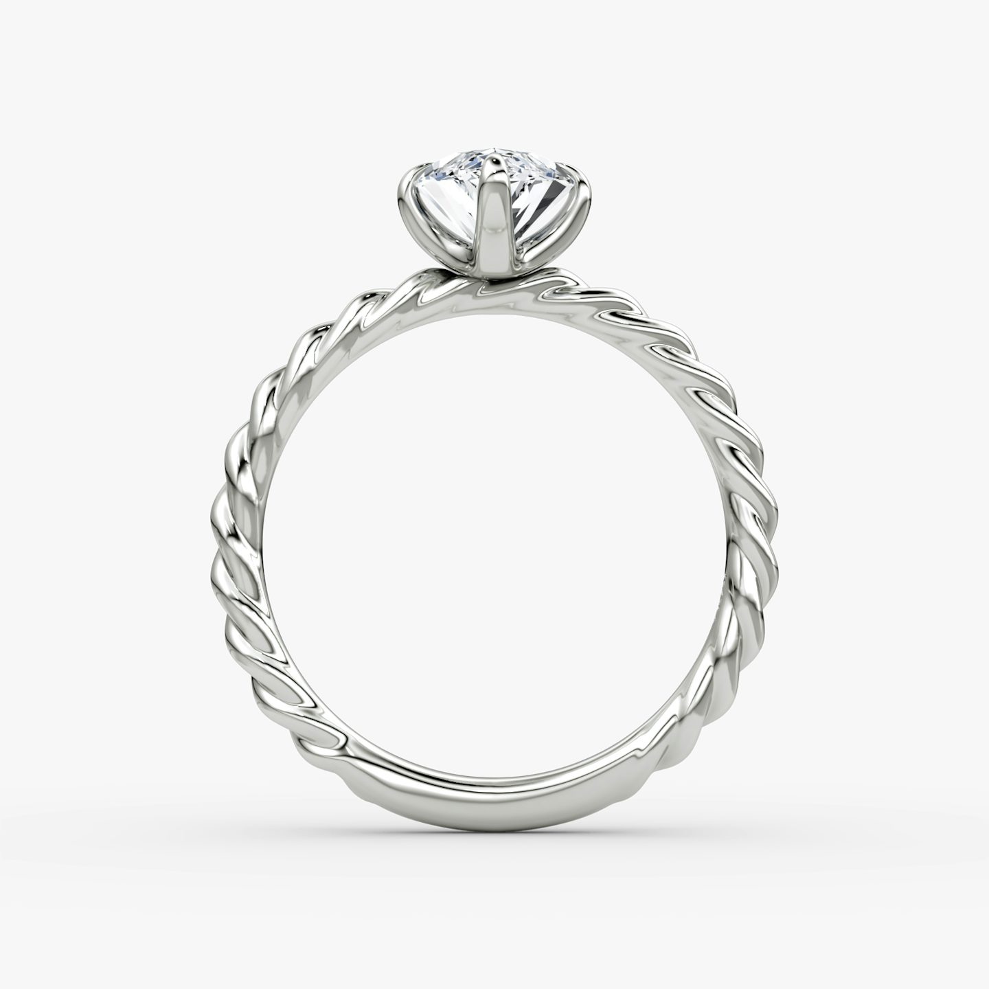 Anillo de compromiso Classic Rope | Marquise | Platino | bandAccent: Simple | diamondOrientation: vertical | caratWeight: other