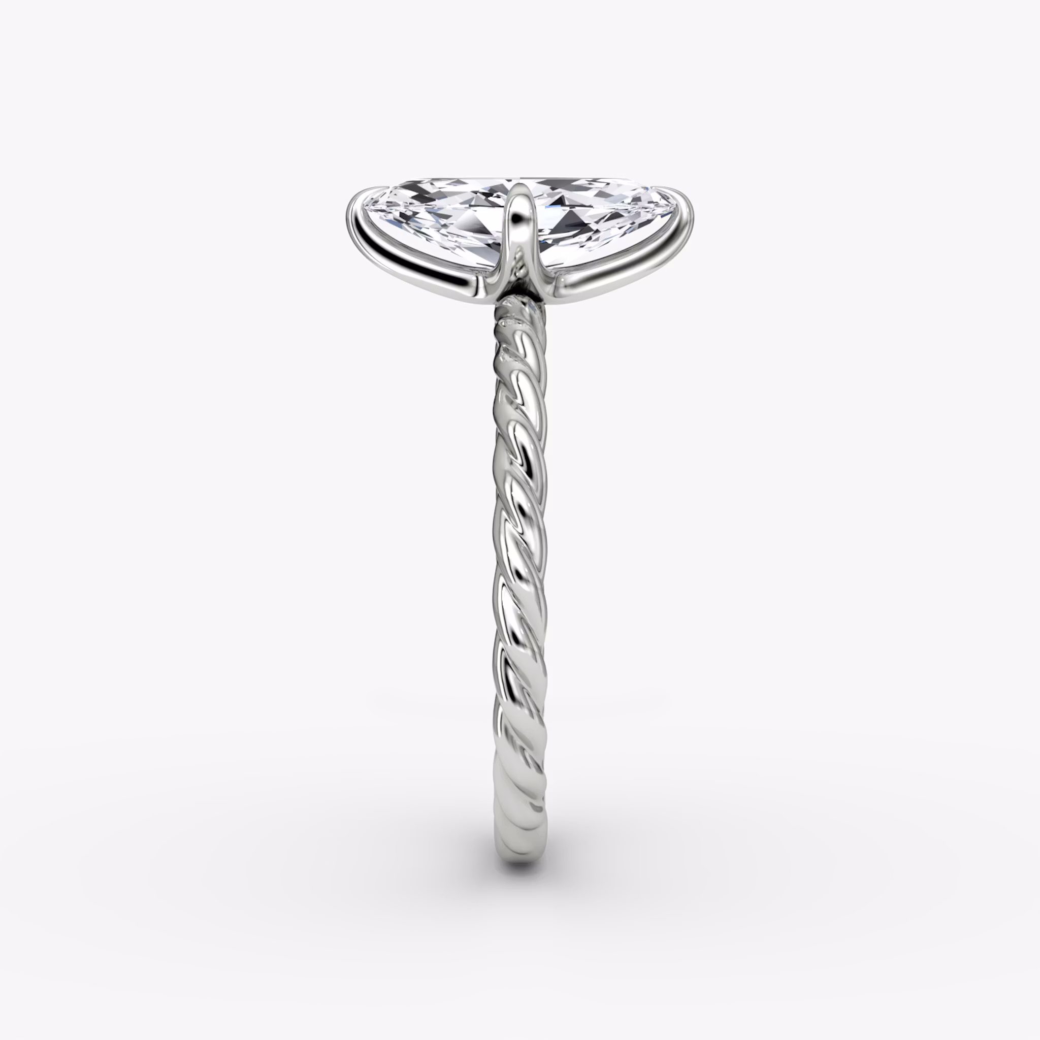 The Classic Rope | Marquise | Platinum | bandAccent: Plain | diamondOrientation: vertical | caratWeight: other