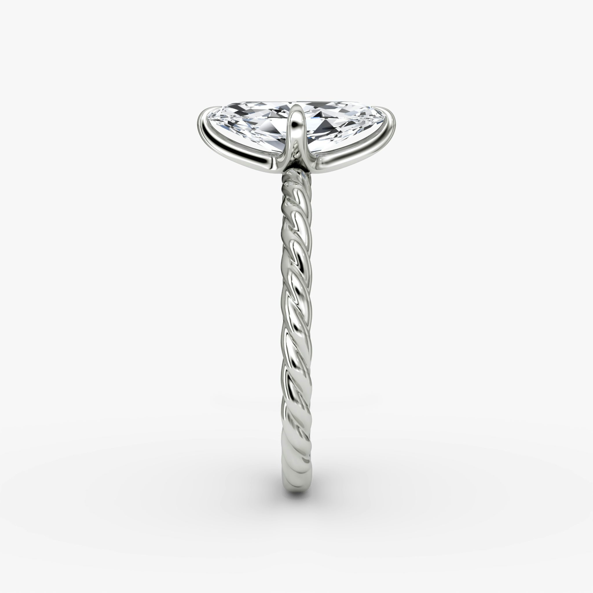 The Classic Rope | Marquise | Platinum | bandAccent: Plain | diamondOrientation: vertical | caratWeight: other