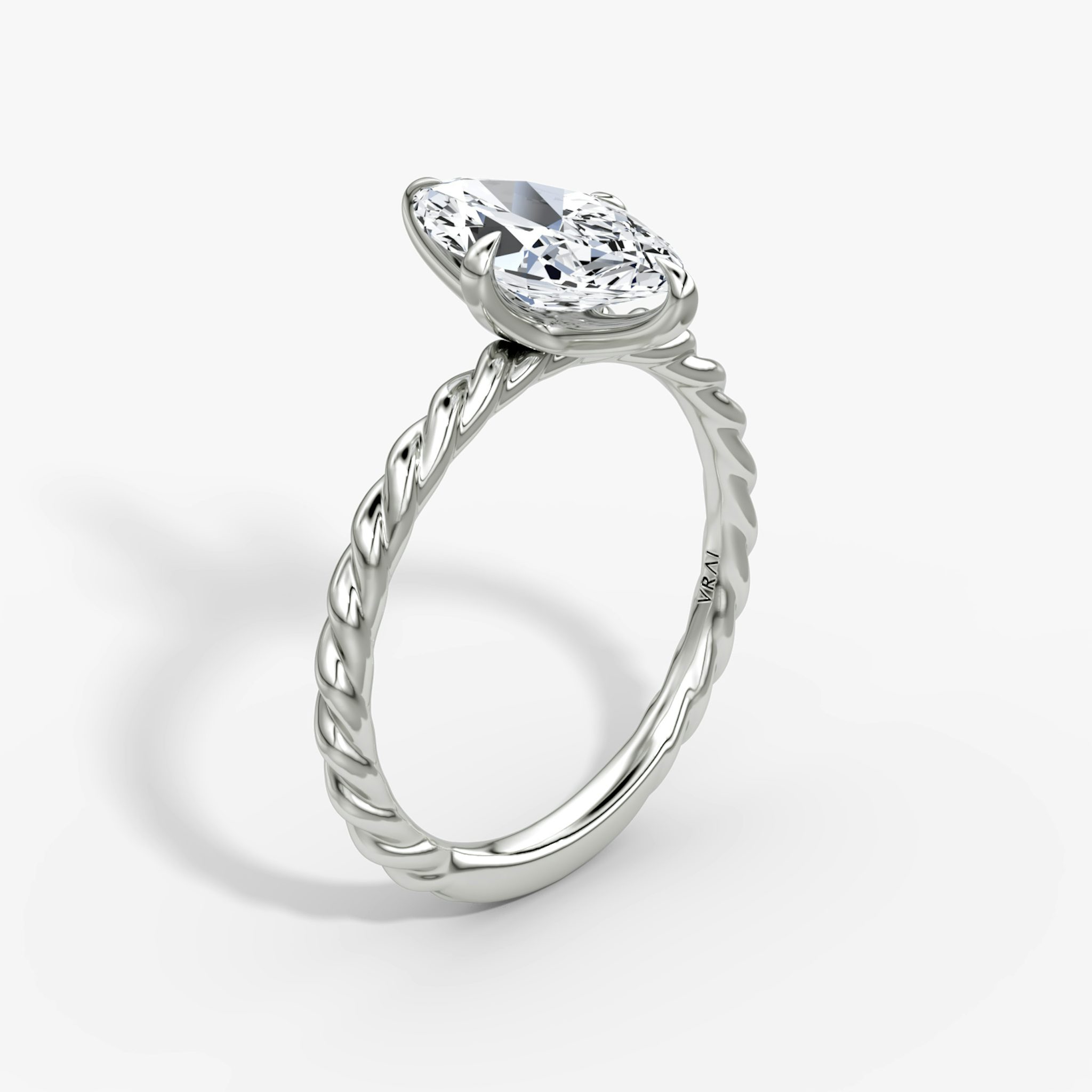 The Classic Rope | Marquise | Platinum | bandAccent: Plain | diamondOrientation: vertical | caratWeight: other