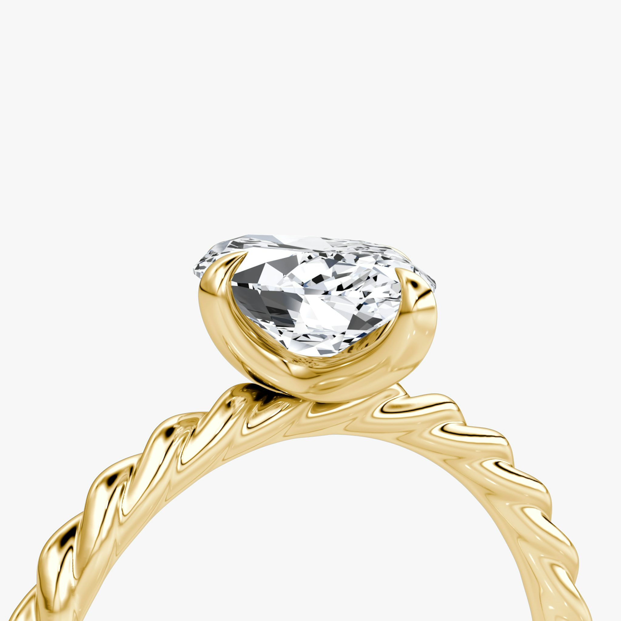The Classic Rope | Marquise | 18k | Yellow Gold | bandAccent: Plain | diamondOrientation: vertical | caratWeight: other