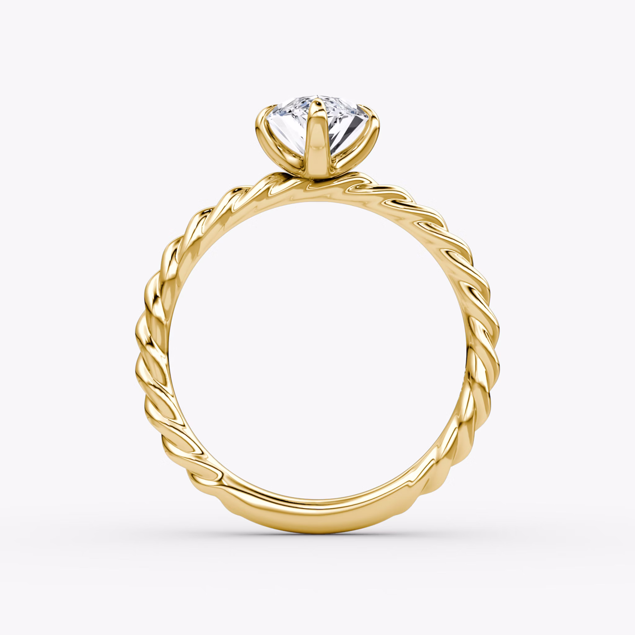 The Classic Rope | Marquise | 18k | Yellow Gold | bandAccent: Plain | diamondOrientation: vertical | caratWeight: other