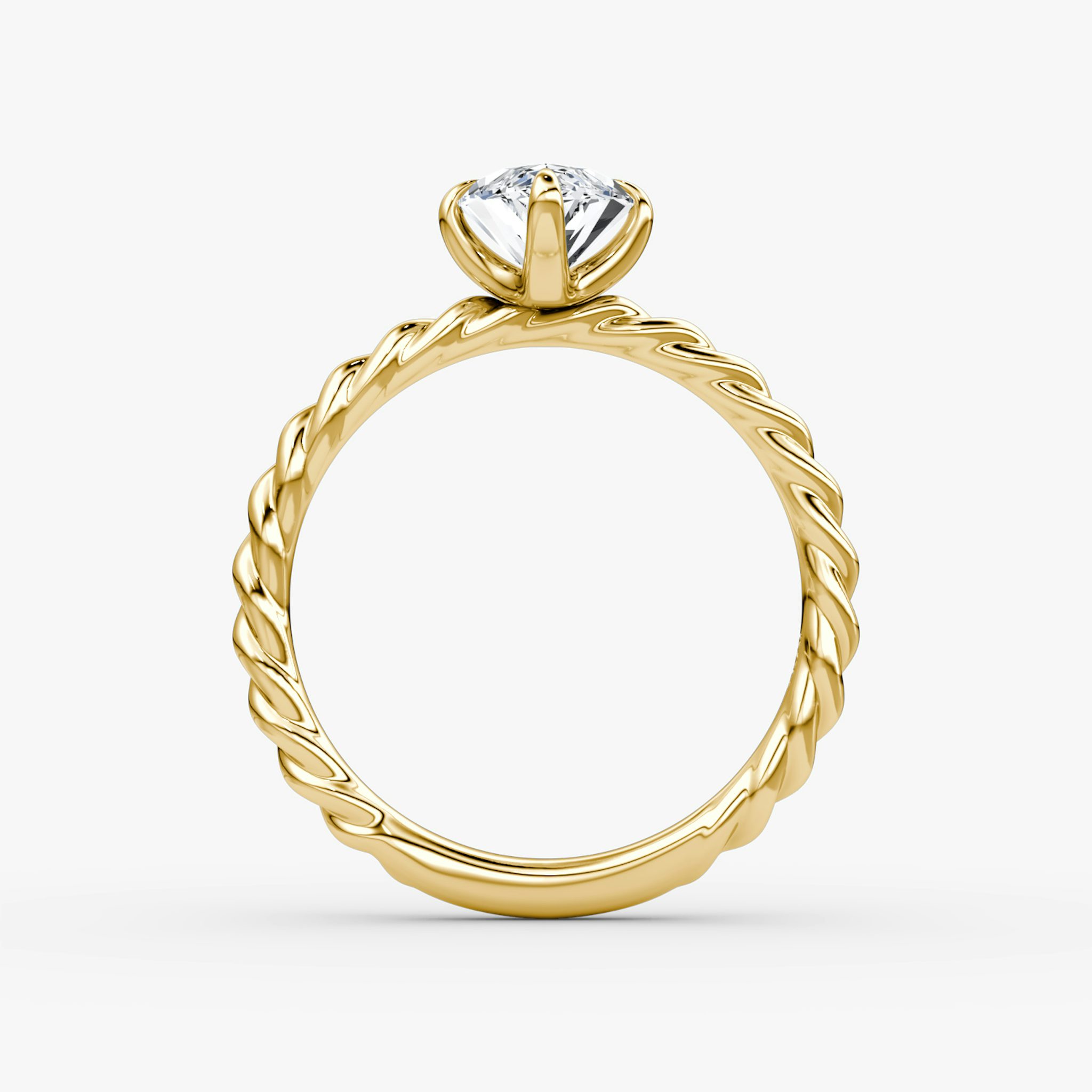The Classic Rope | Marquise | 18k | Yellow Gold | bandAccent: Plain | diamondOrientation: vertical | caratWeight: other