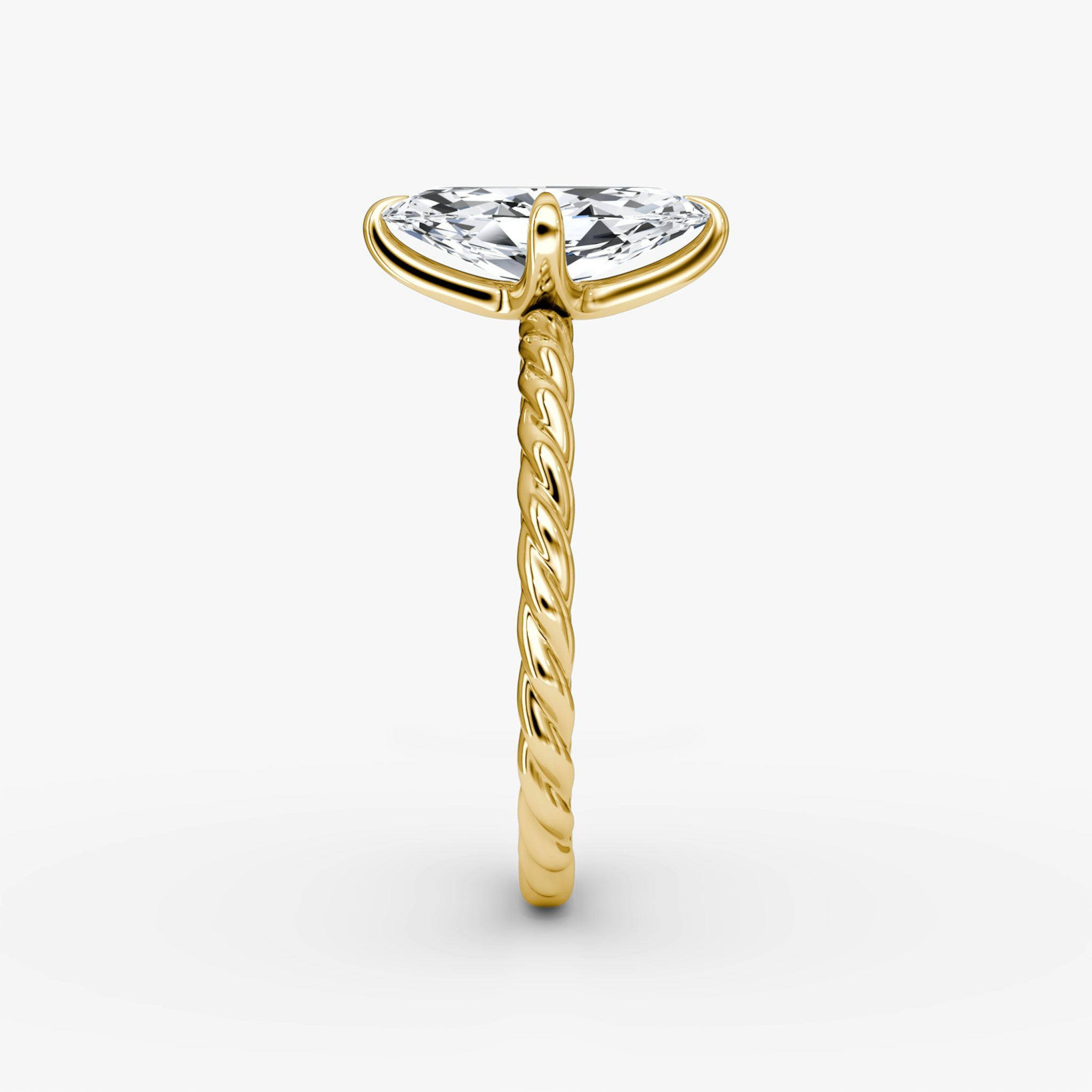 The Classic Rope | Marquise | 18k | Yellow Gold | bandAccent: Plain | diamondOrientation: vertical | caratWeight: other