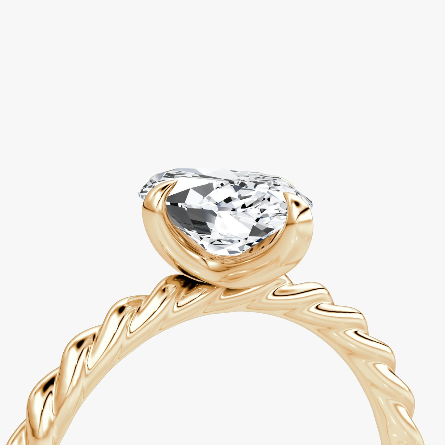 The Classic Rope | Marquise | 14k | Rose Gold | bandAccent: Plain | diamondOrientation: vertical | caratWeight: other