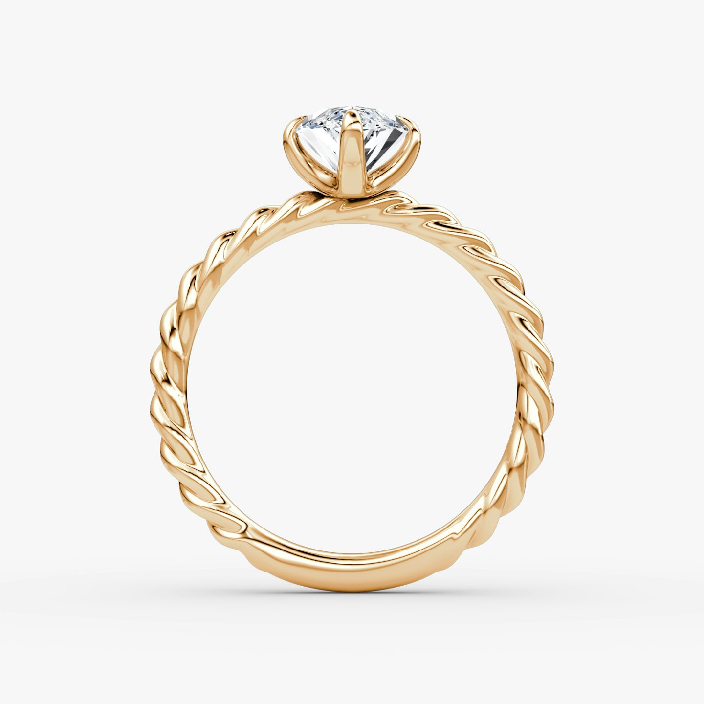 The Classic Rope | Marquise | 14k | Rose Gold | bandAccent: Plain | diamondOrientation: vertical | caratWeight: other