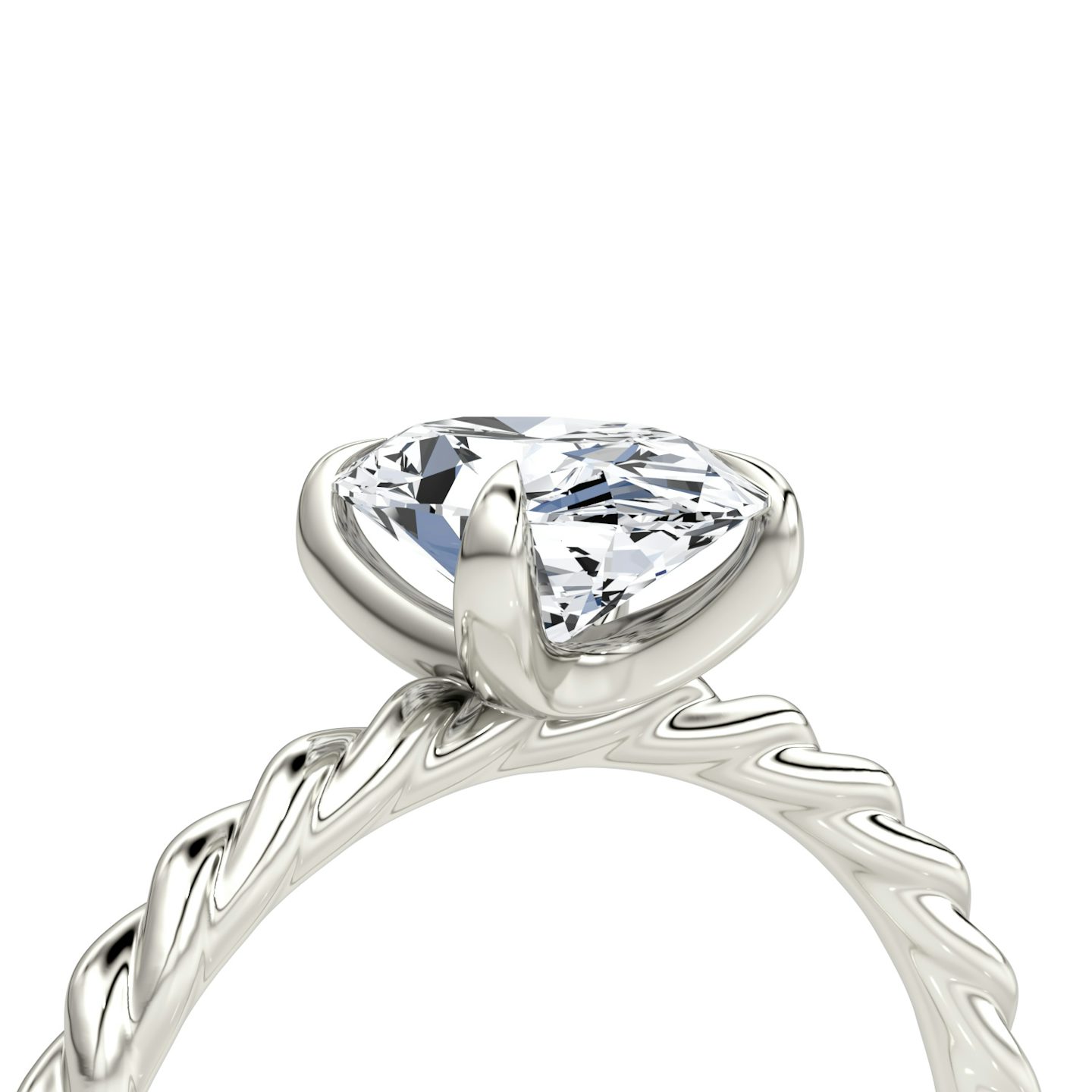 The Classic Rope | Oval | Platinum | bandAccent: Plain | diamondOrientation: vertical | caratWeight: other