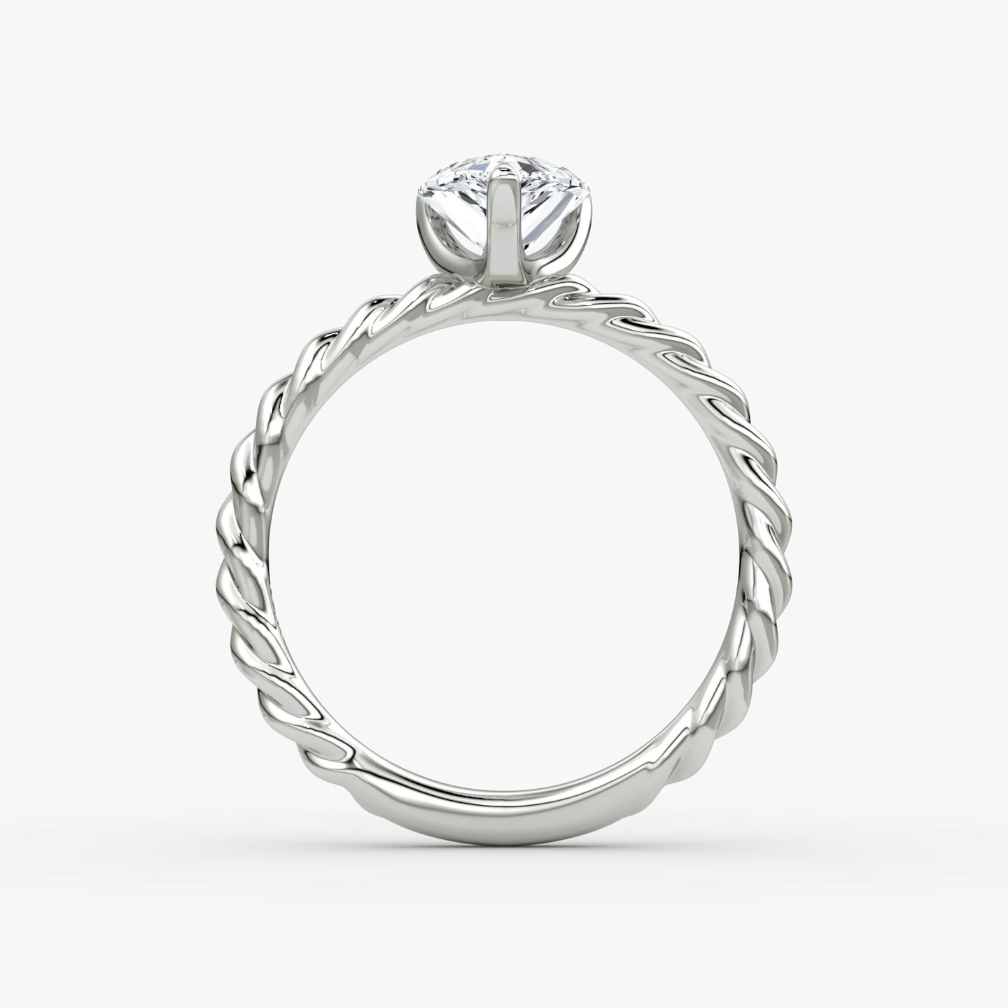 The Classic Rope | Pear | Platinum | bandAccent: Plain | diamondOrientation: vertical | caratWeight: other