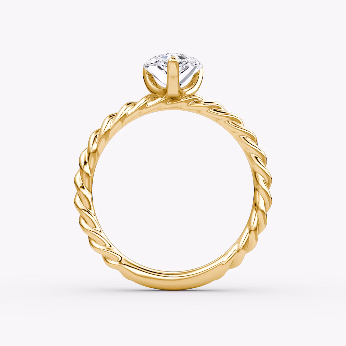 The Classic Rope | Pear | 18k | Yellow Gold | bandAccent: Plain | diamondOrientation: vertical | caratWeight: other