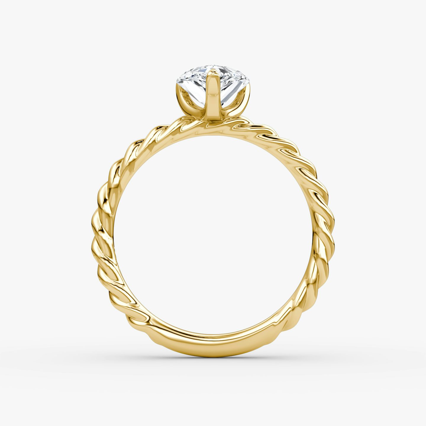 Anillo de compromiso Classic Rope | Pera | 18k | Oro amarillo | bandAccent: Simple | diamondOrientation: vertical | caratWeight: other