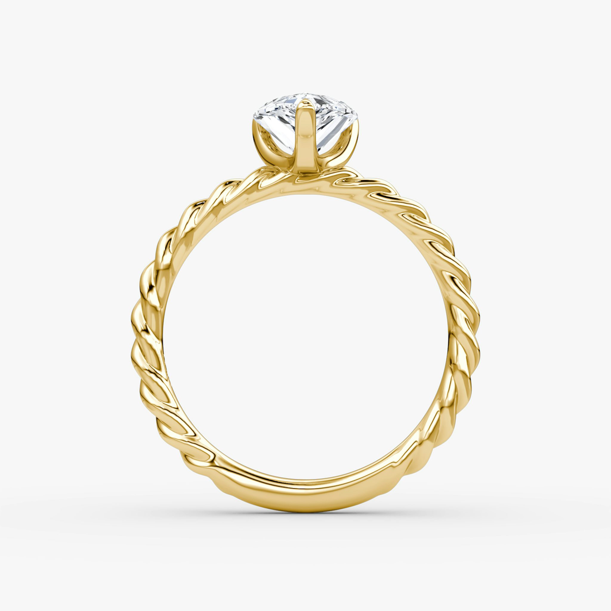 The Classic Rope | Pear | 18k | Yellow Gold | bandAccent: Plain | diamondOrientation: vertical | caratWeight: other