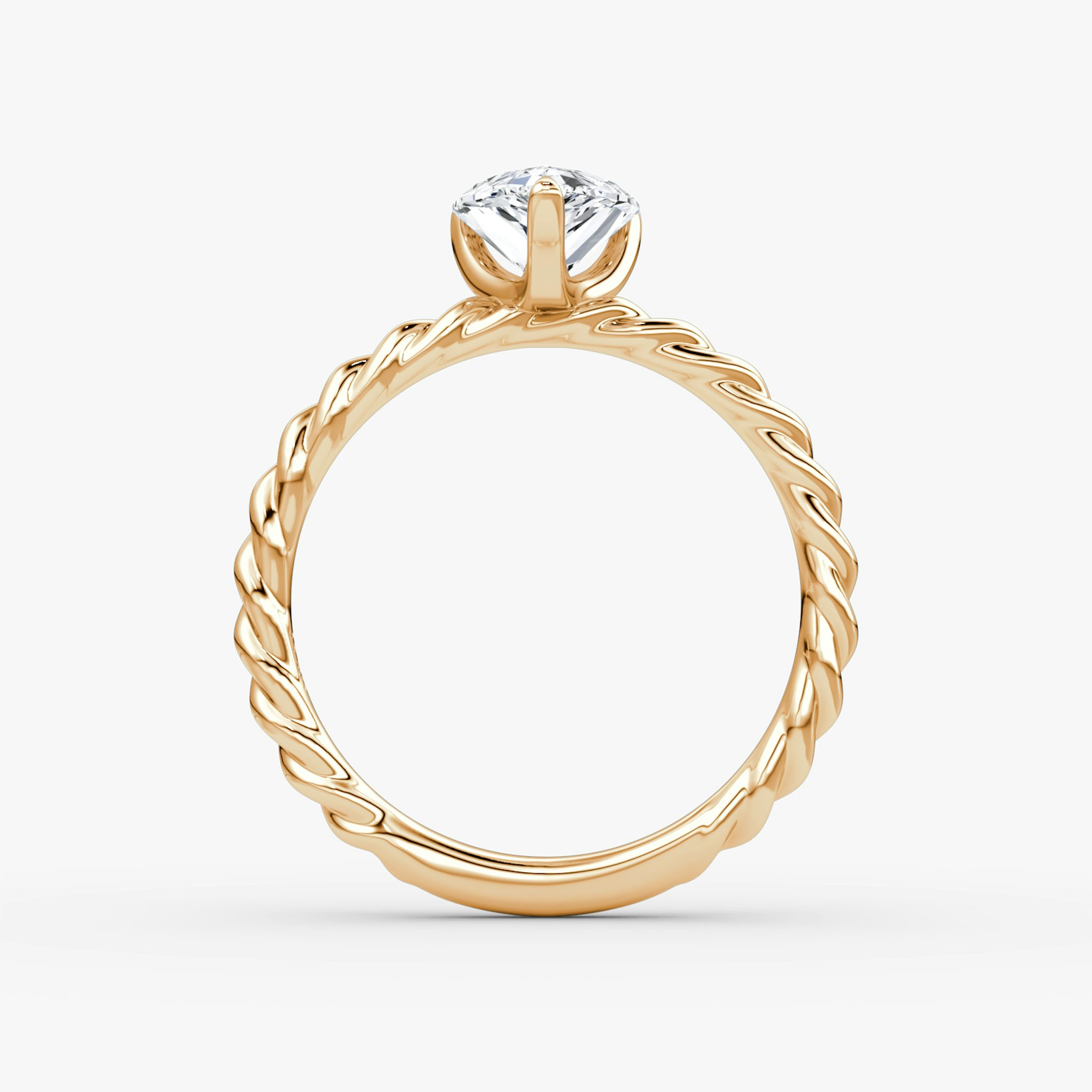 The Classic Rope | Pear | 14k | Rose Gold | bandAccent: Plain | diamondOrientation: vertical | caratWeight: other