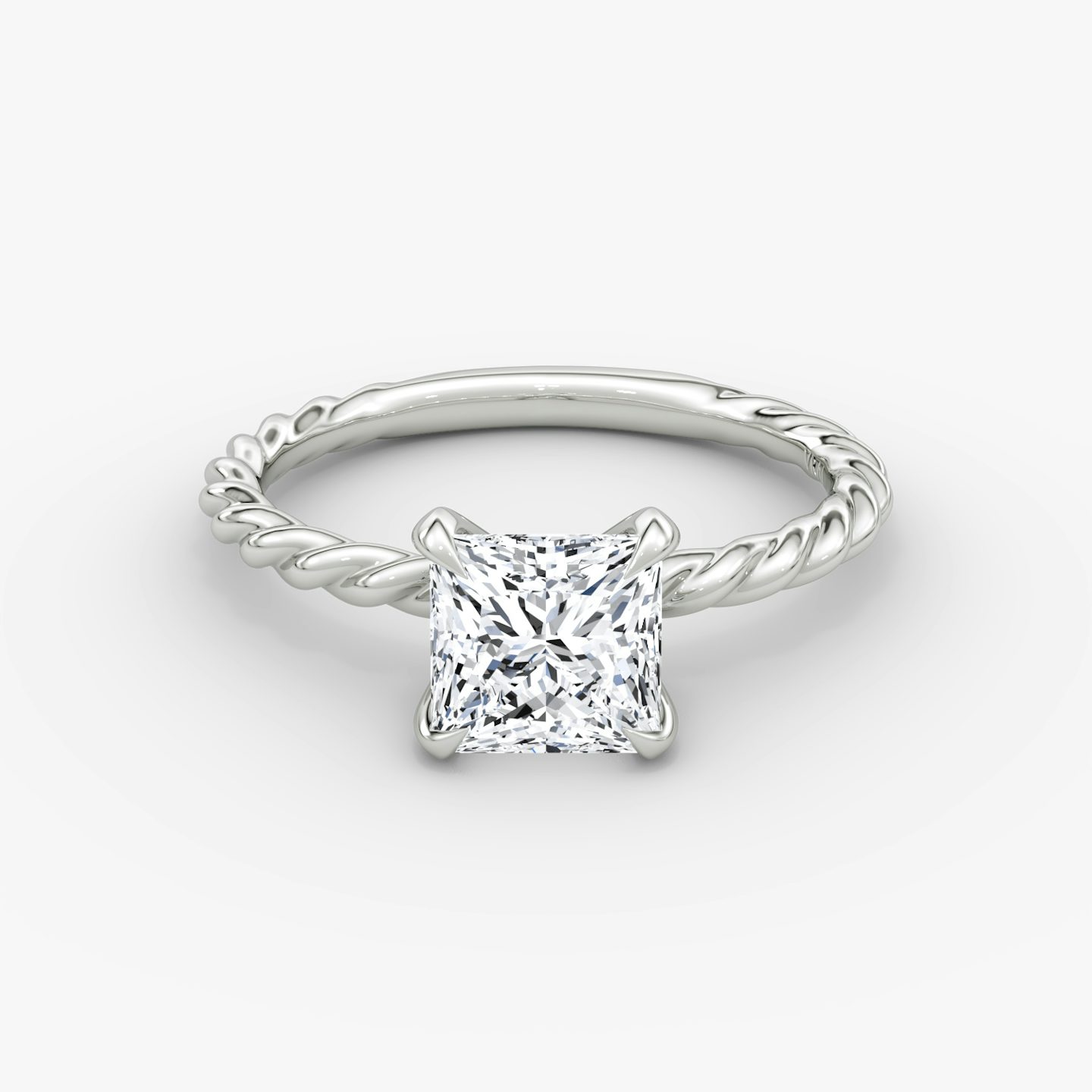 Classic Rope | Princess | 18k | Weißgold | bandAccent: Ohne Pavé-Besatz | diamondOrientation: vertical | caratWeight: other
