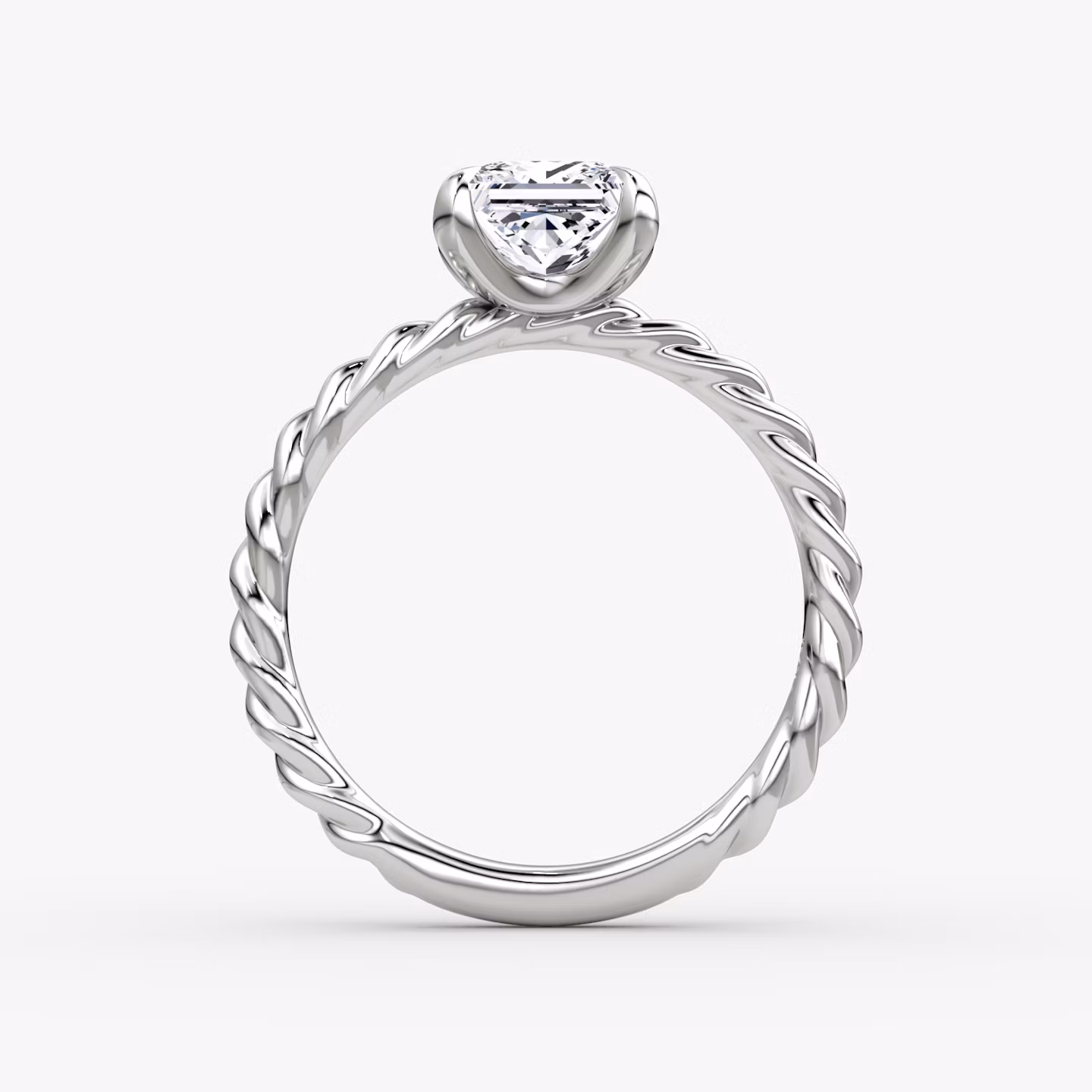 Classic Rope | Princess | 18k | Weißgold | bandAccent: Ohne Pavé-Besatz | diamondOrientation: vertical | caratWeight: other
