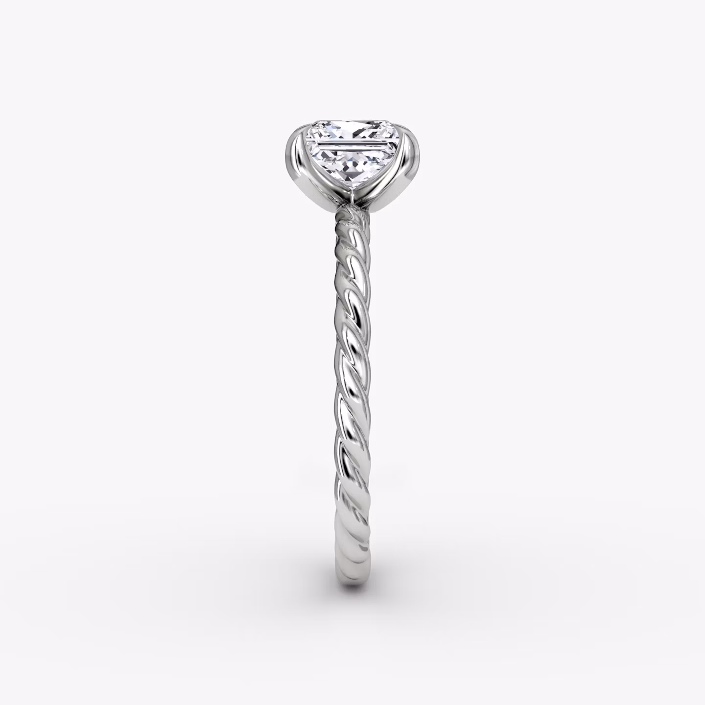 Classic Rope | Princess | 18k | Weißgold | bandAccent: Ohne Pavé-Besatz | diamondOrientation: vertical | caratWeight: other