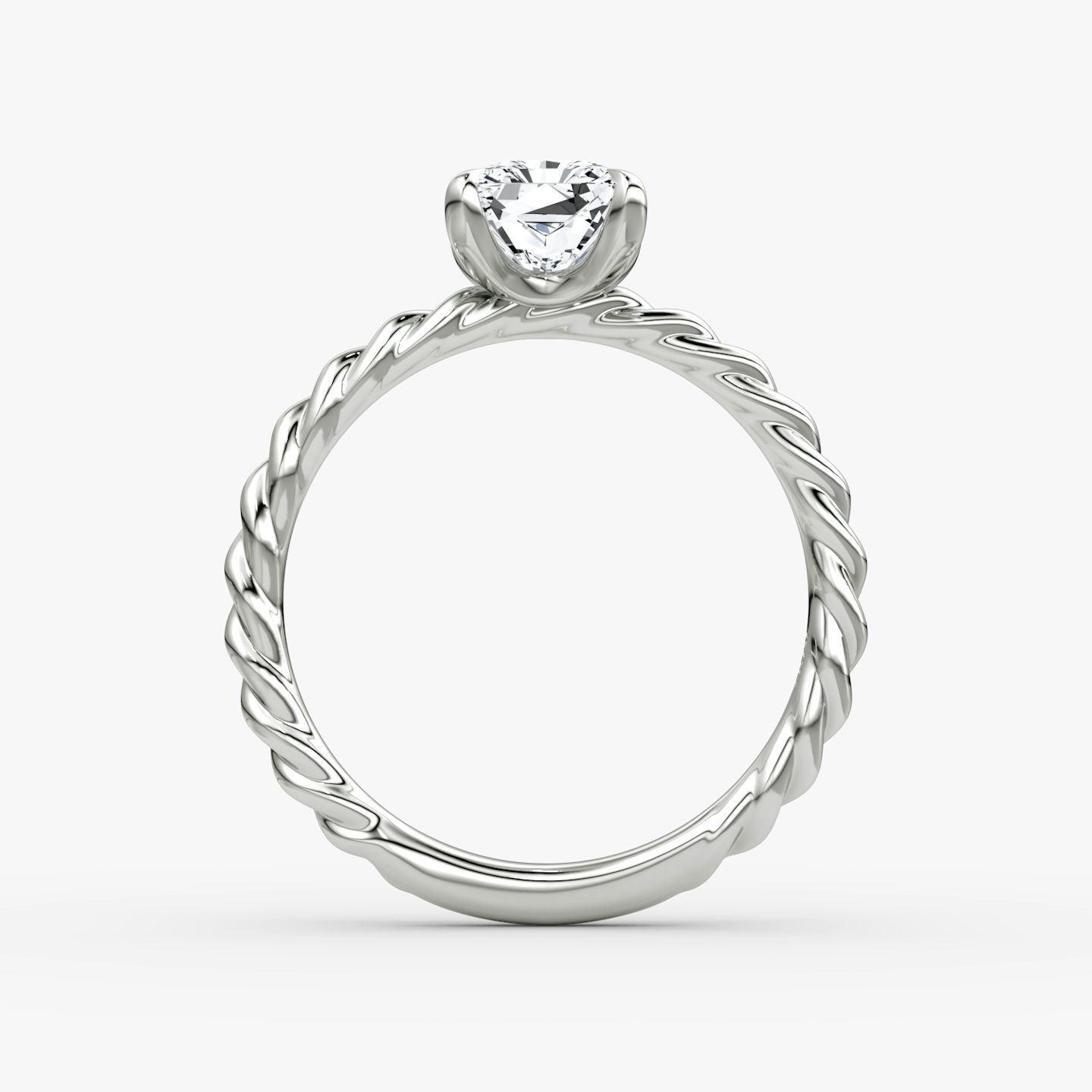 The Classic Rope | Radiant | Platinum | bandAccent: Plain | diamondOrientation: vertical | caratWeight: other