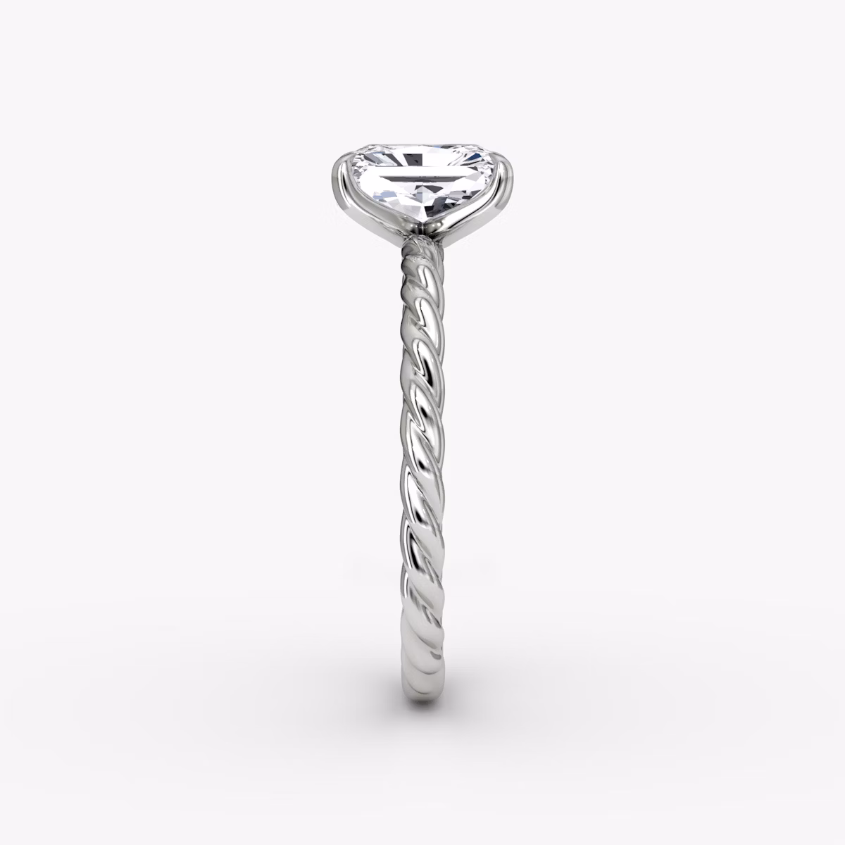 The Classic Rope | Radiant | Platinum | bandAccent: Plain | diamondOrientation: vertical | caratWeight: other