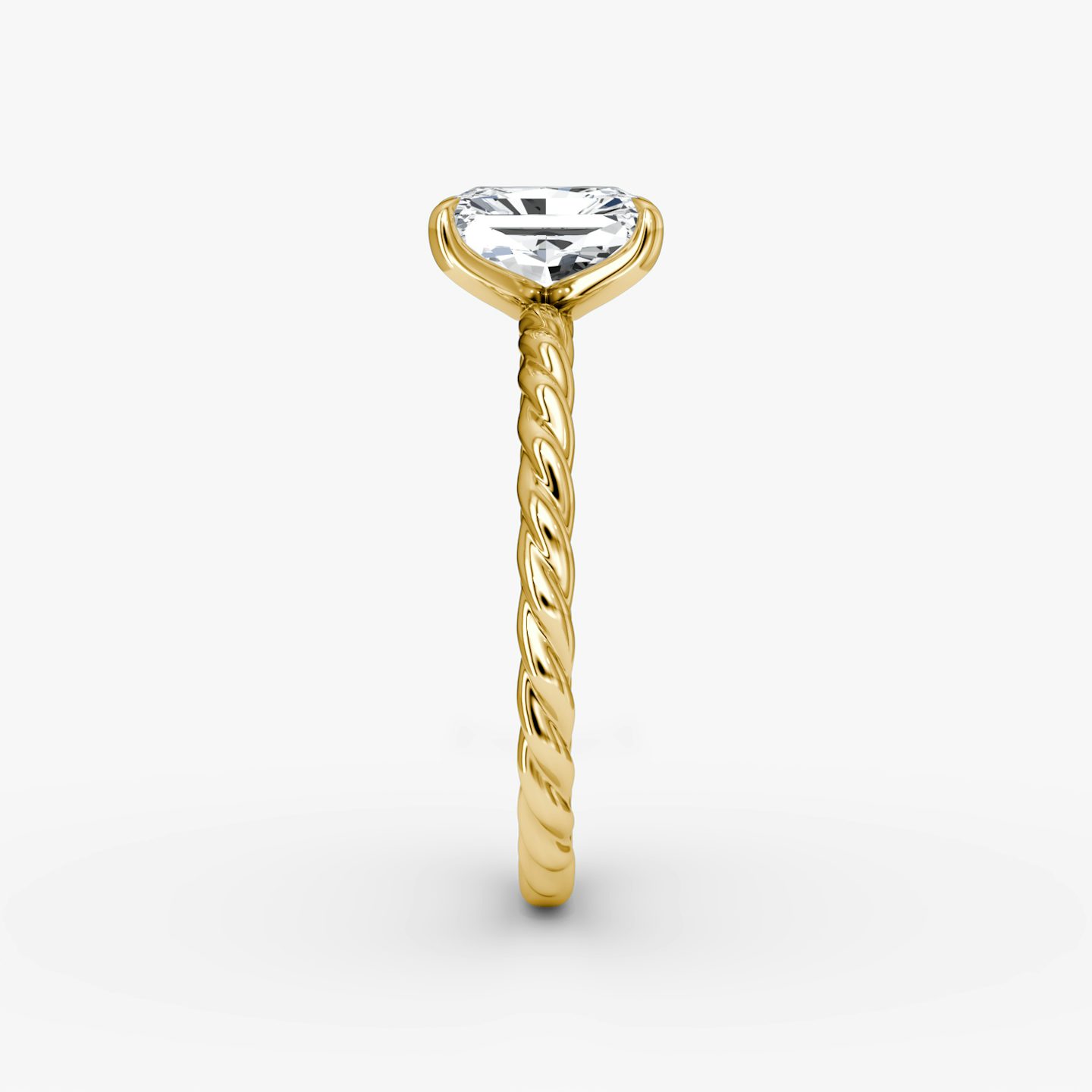 Bague de fiançailles Classic Rope Classic Rope | Radiant | 18k | Or jaune | bandAccent: Simple | diamondOrientation: vertical | caratWeight: other